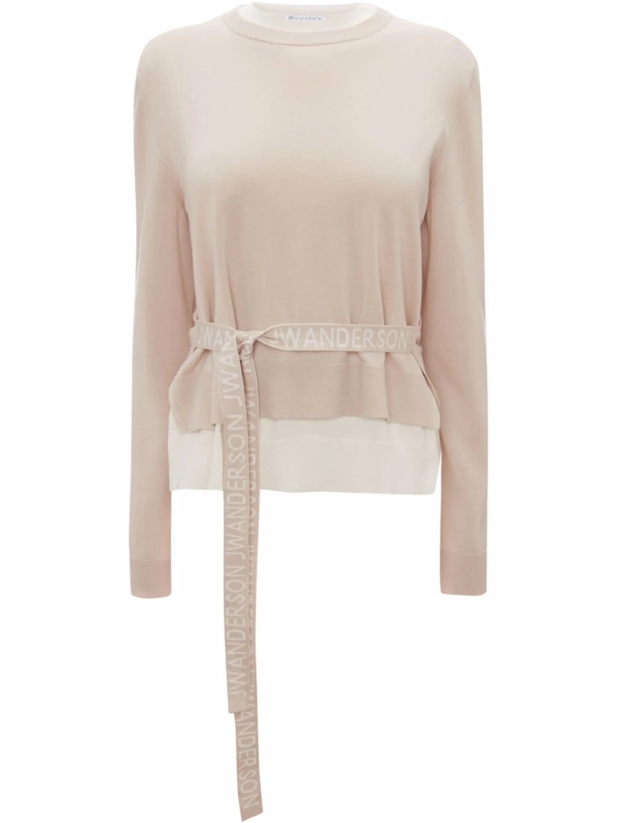 layered crew neck jumper