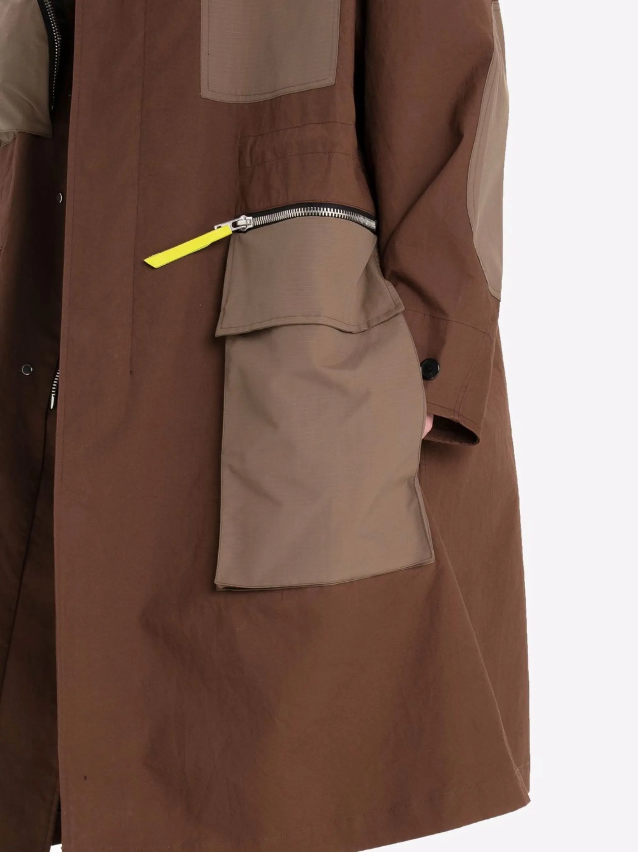 multi-pocket hooded parka