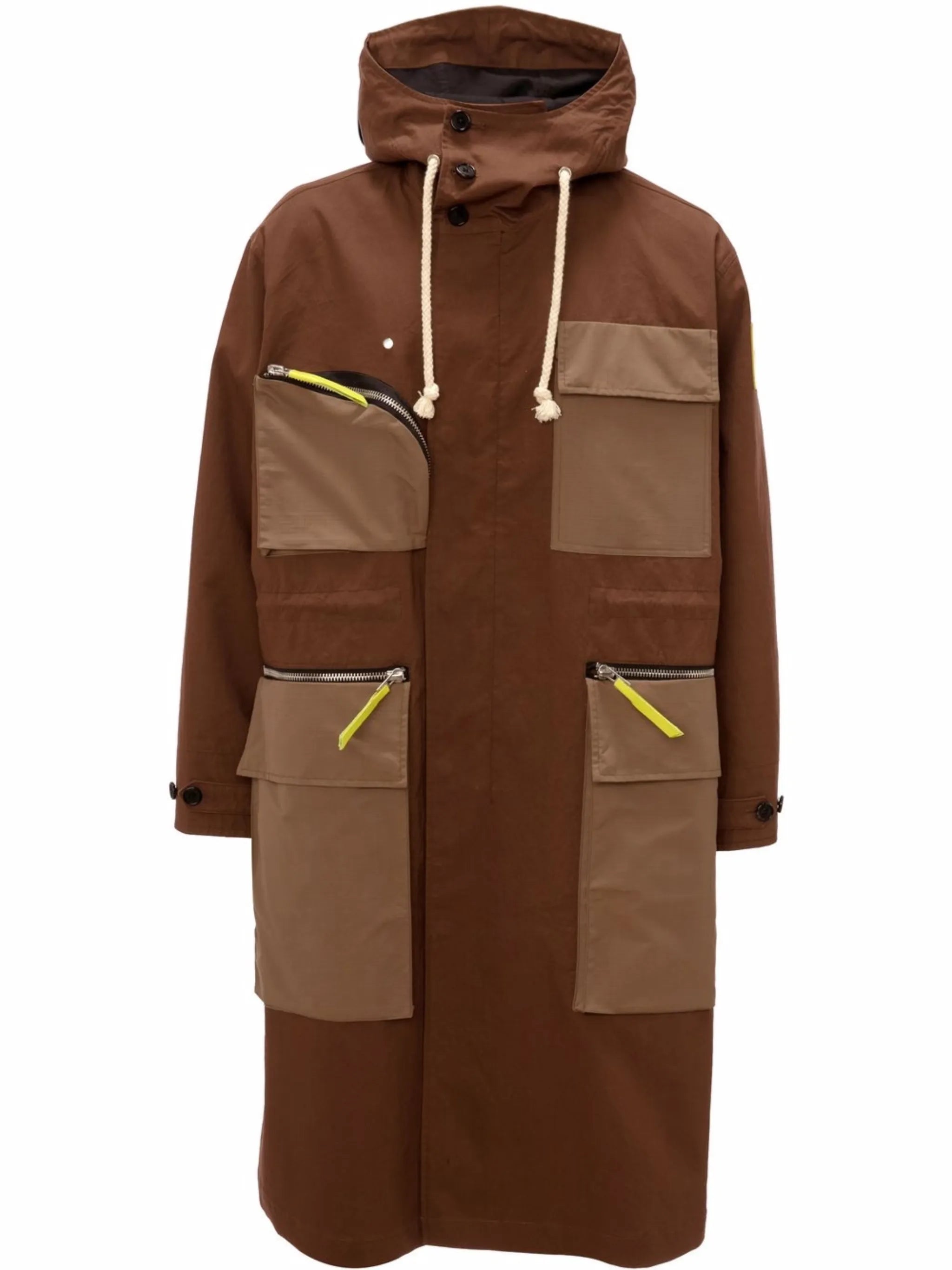 multi-pocket hooded parka