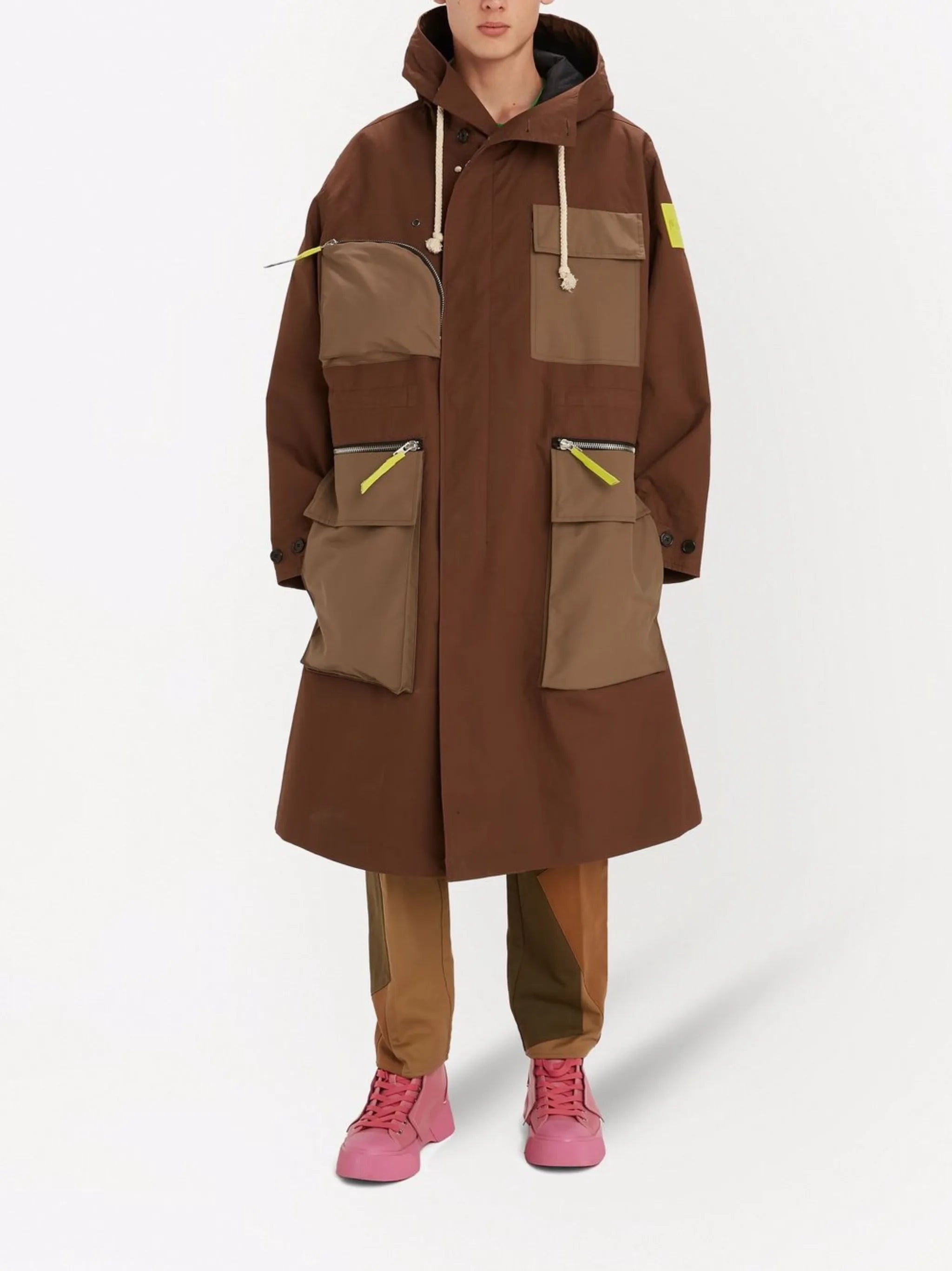 multi-pocket hooded parka