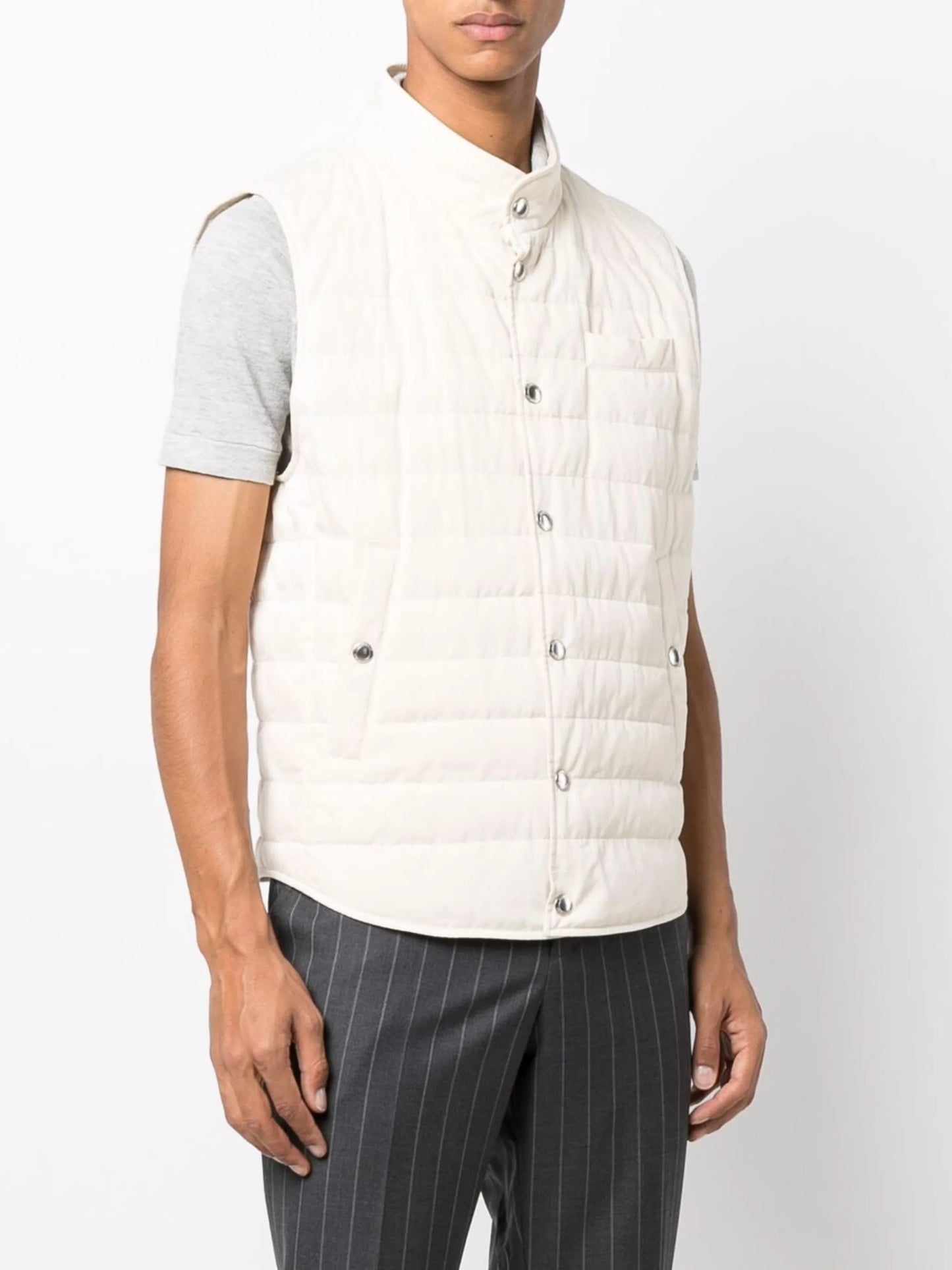 press-stud padded gilet