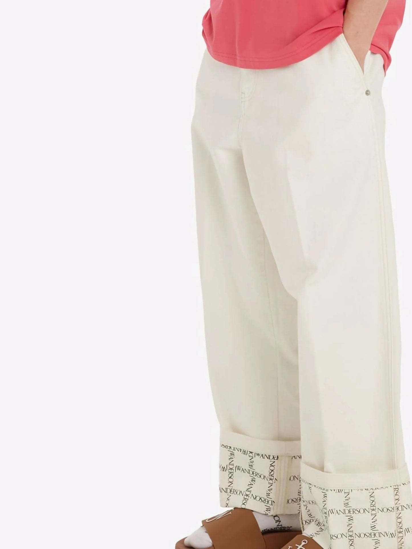 logo-print wide-leg jeans