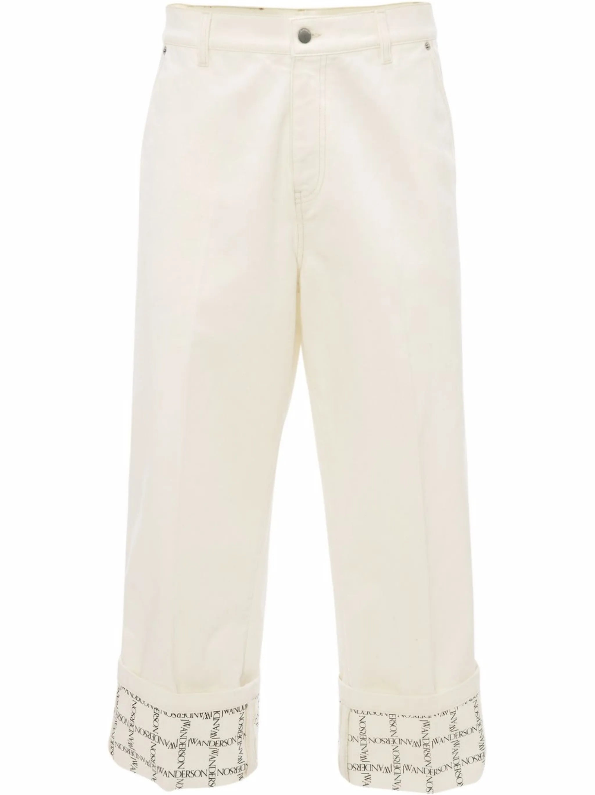 logo-print wide-leg jeans