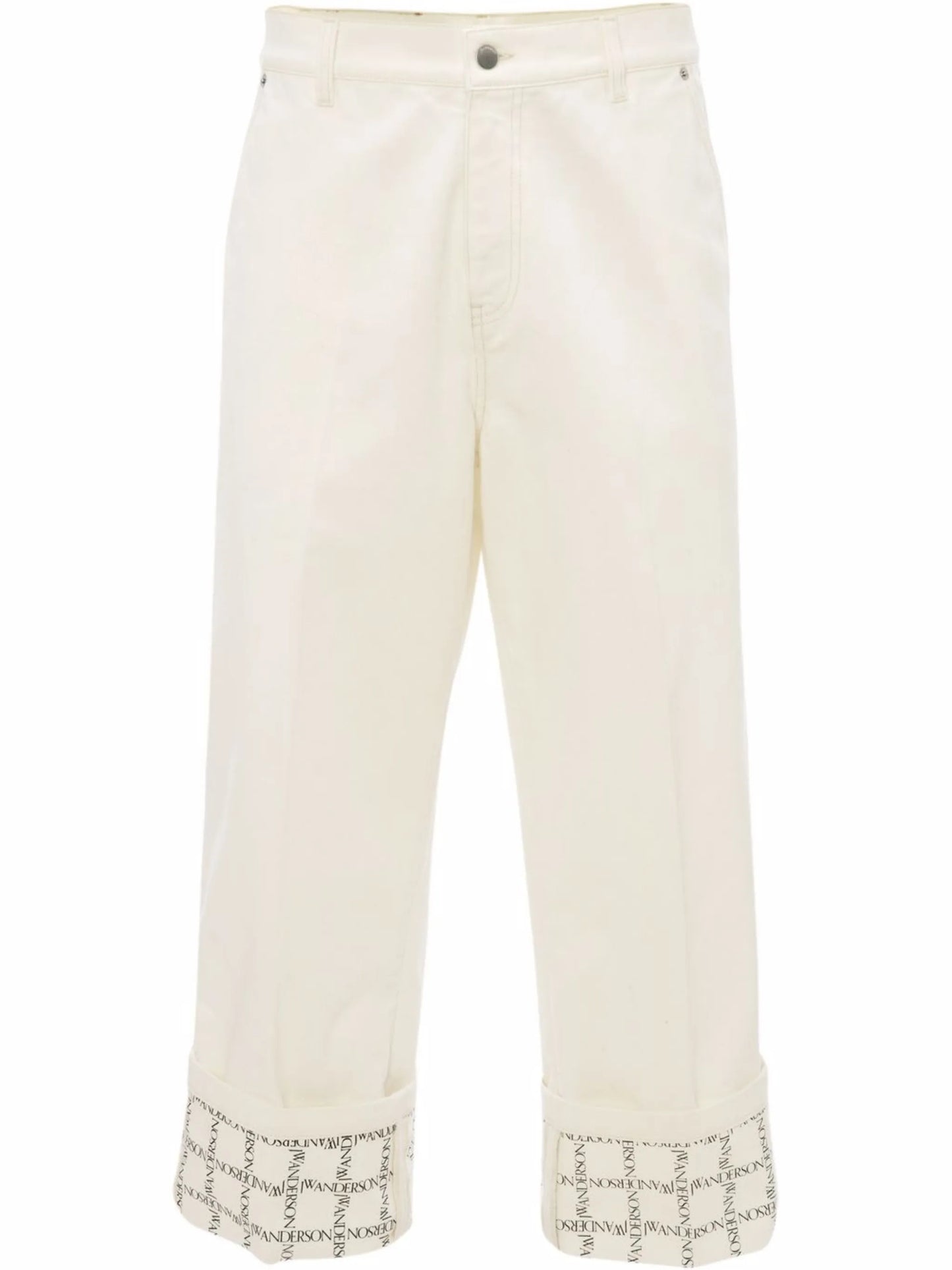logo-print wide-leg jeans