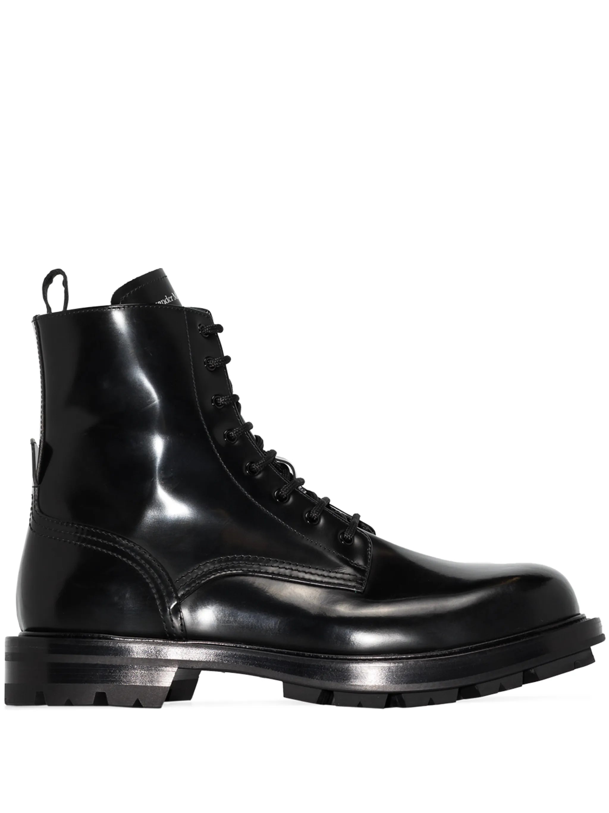polished lace-up boots