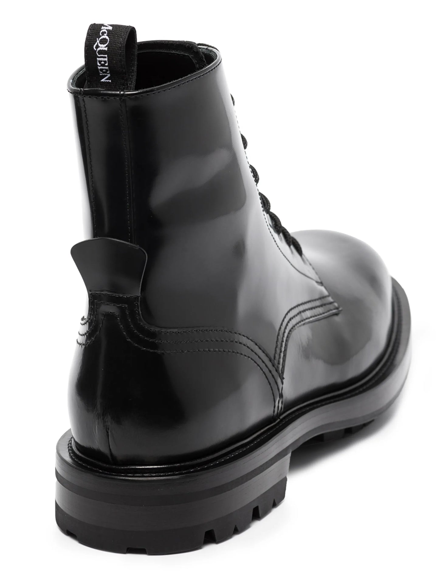 polished lace-up boots