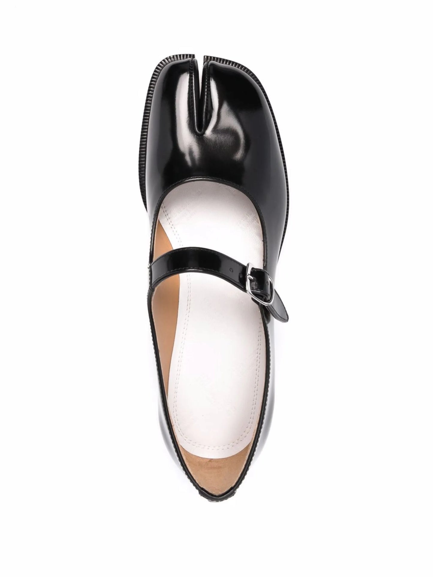 Tabi leather Mary-Jane shoes