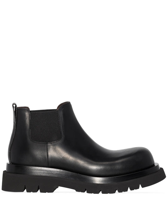Lug leather Chelsea boots