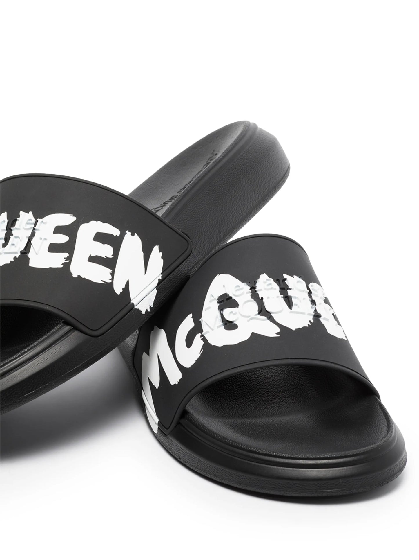 graffiti-logo slip-on slides