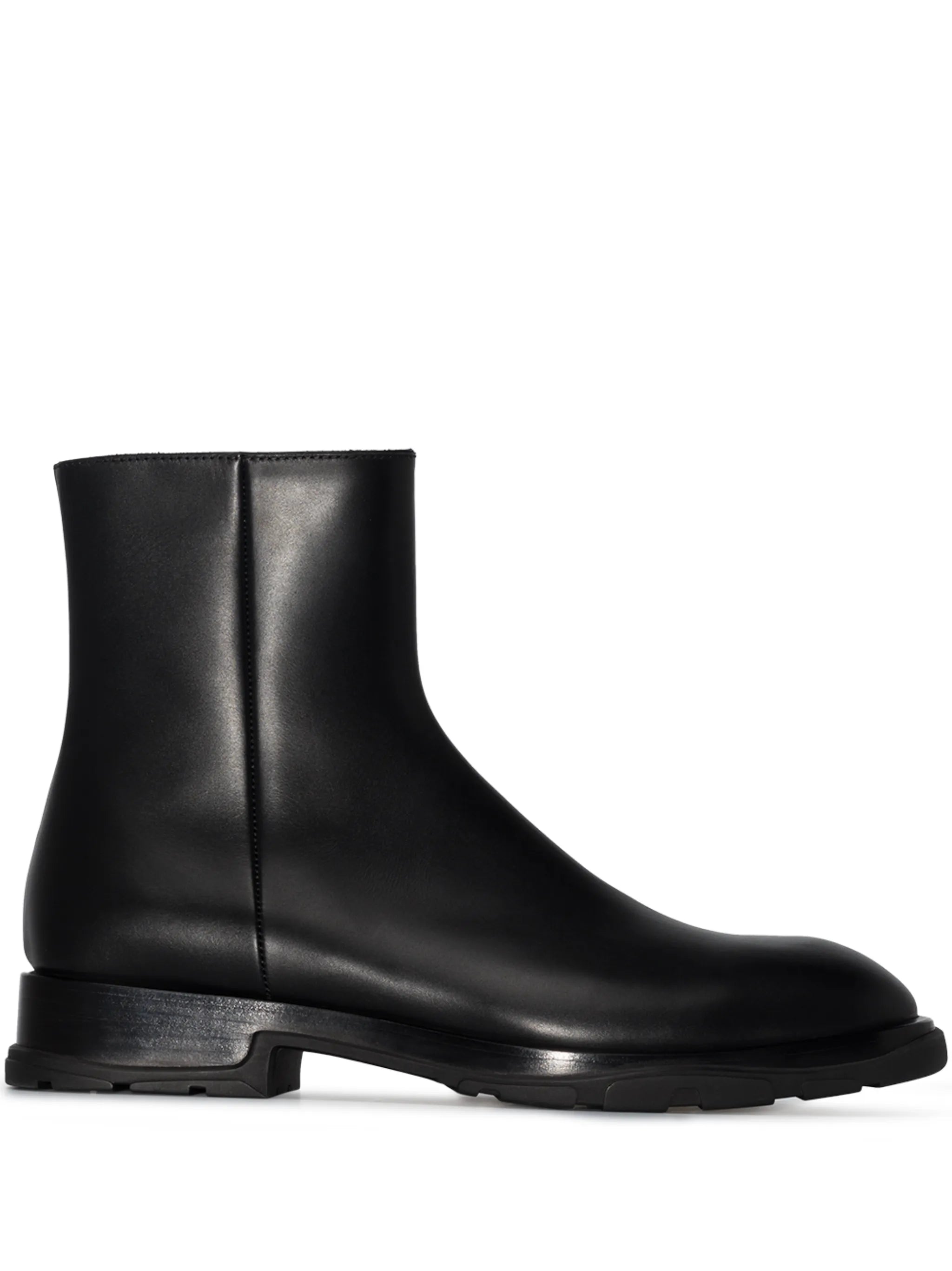 zip-up ankle boots