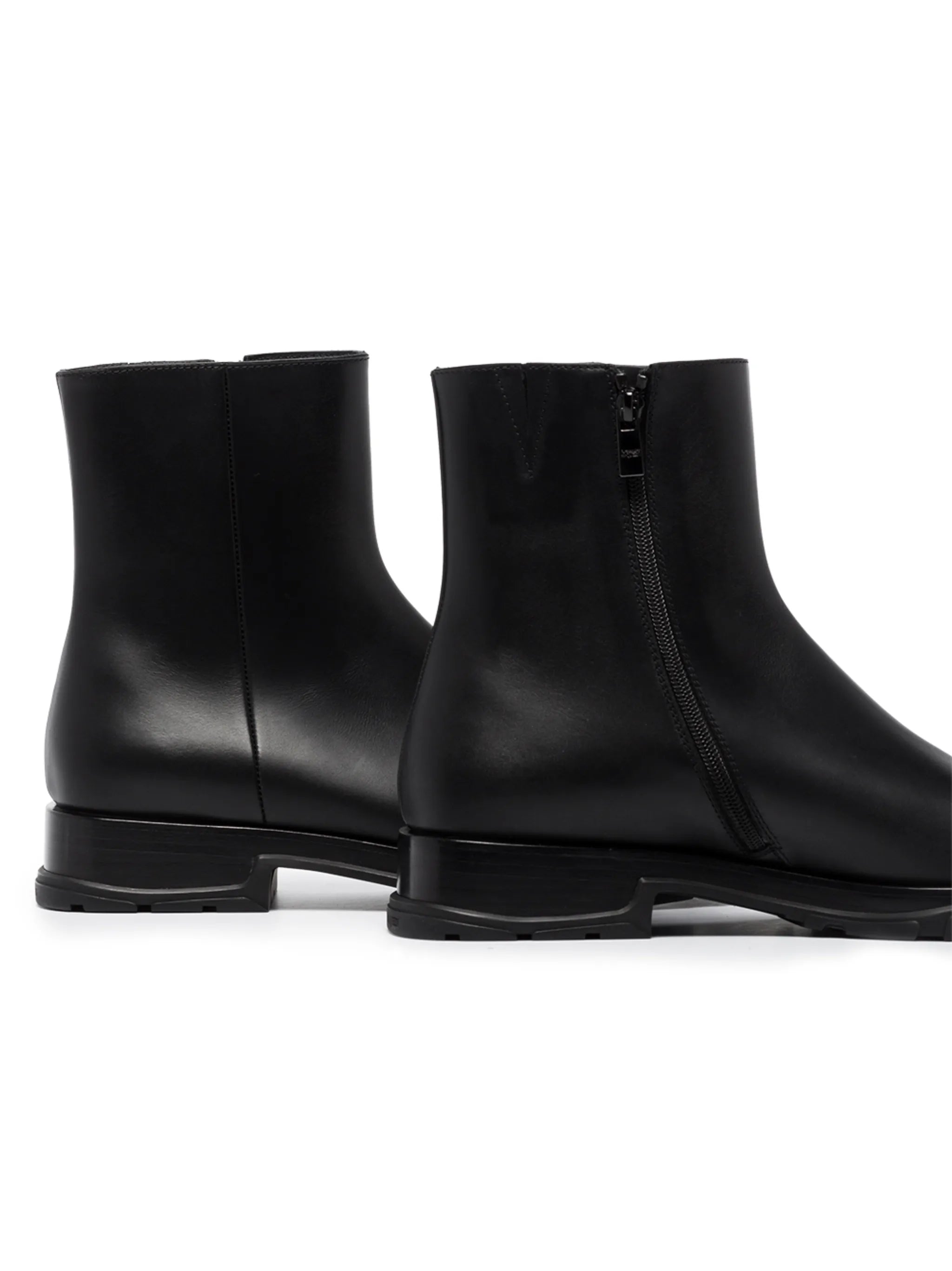 zip-up ankle boots