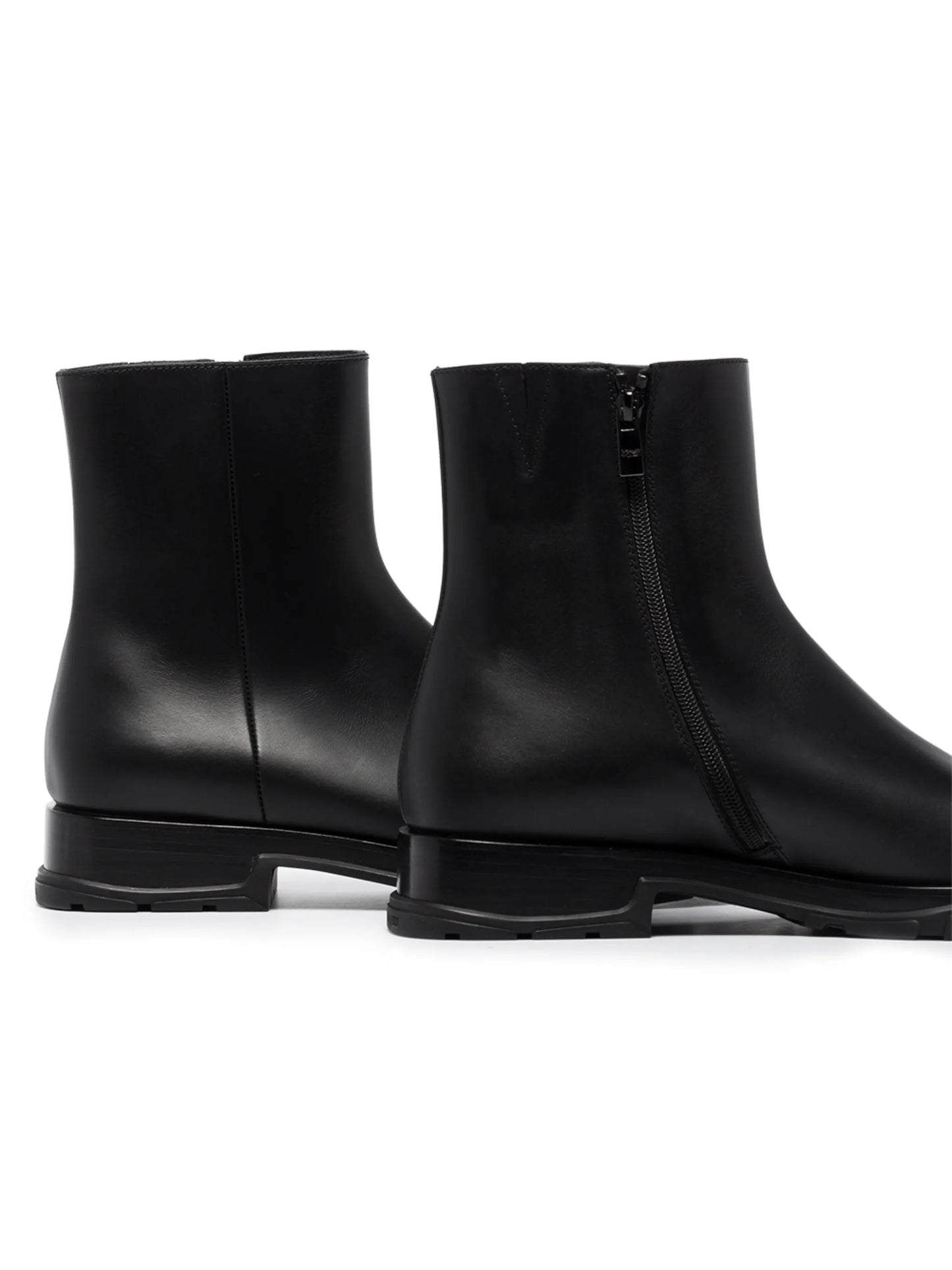 zip-up ankle boots
