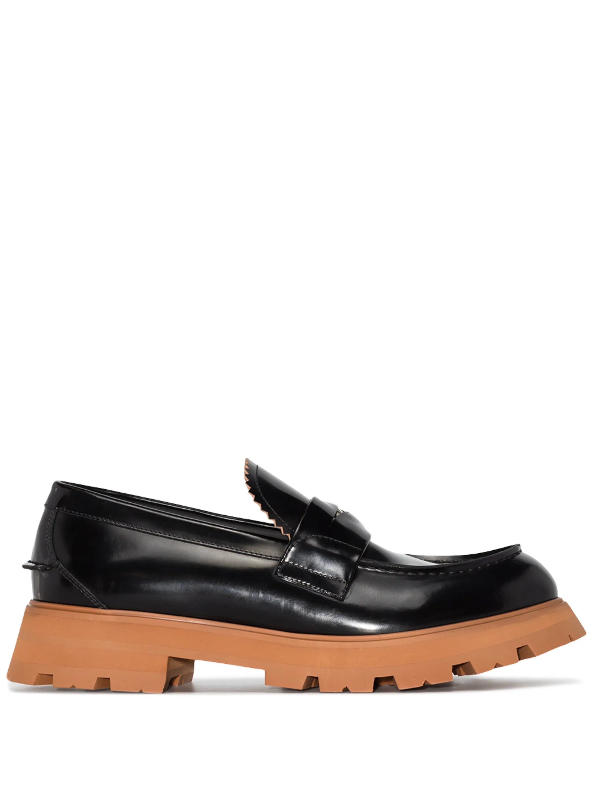 Penny contrast-sole loafers