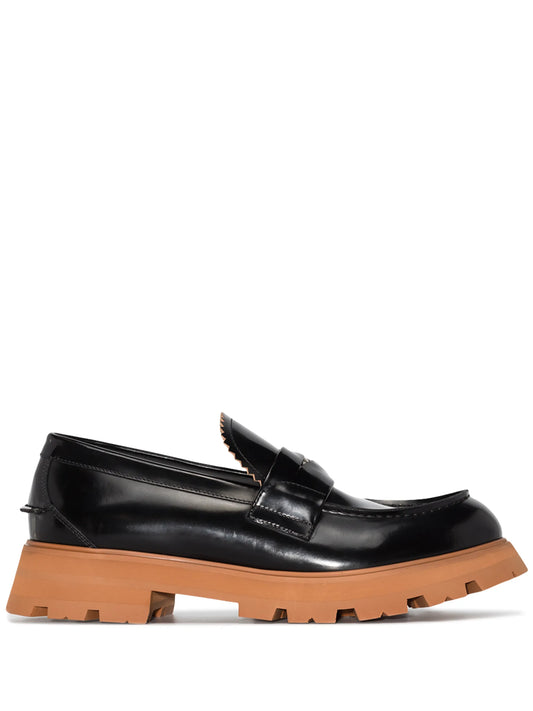 Penny contrast-sole loafers