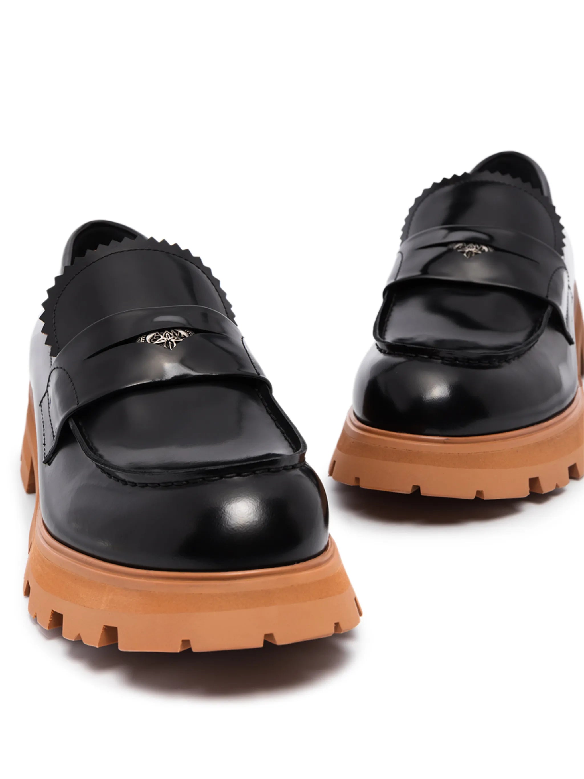 Penny contrast-sole loafers