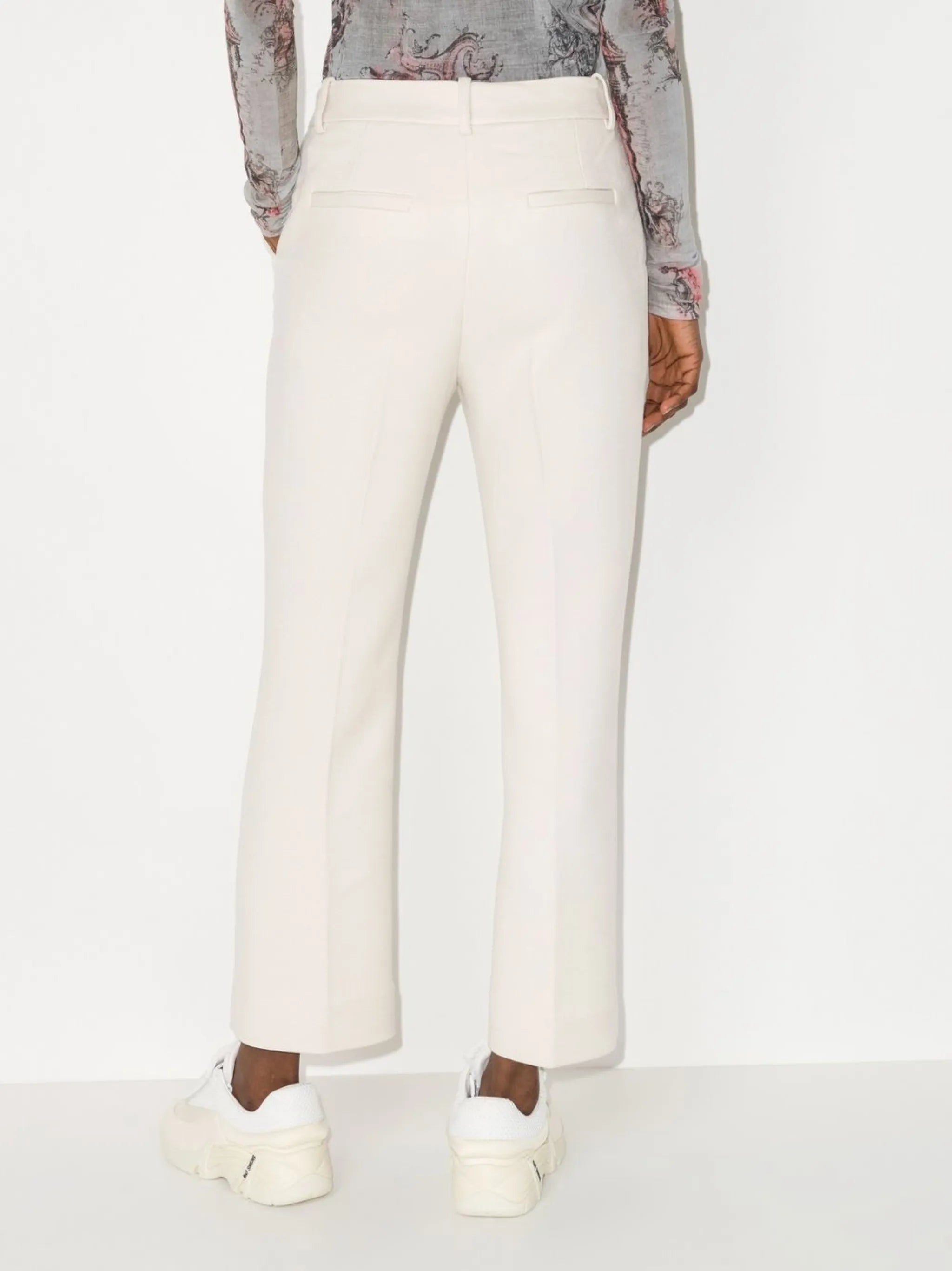 slim-cut cropped trousers