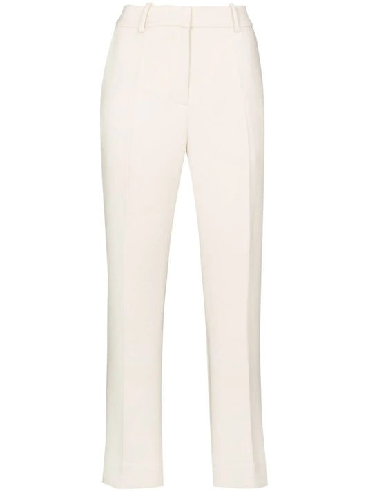 slim-cut cropped trousers
