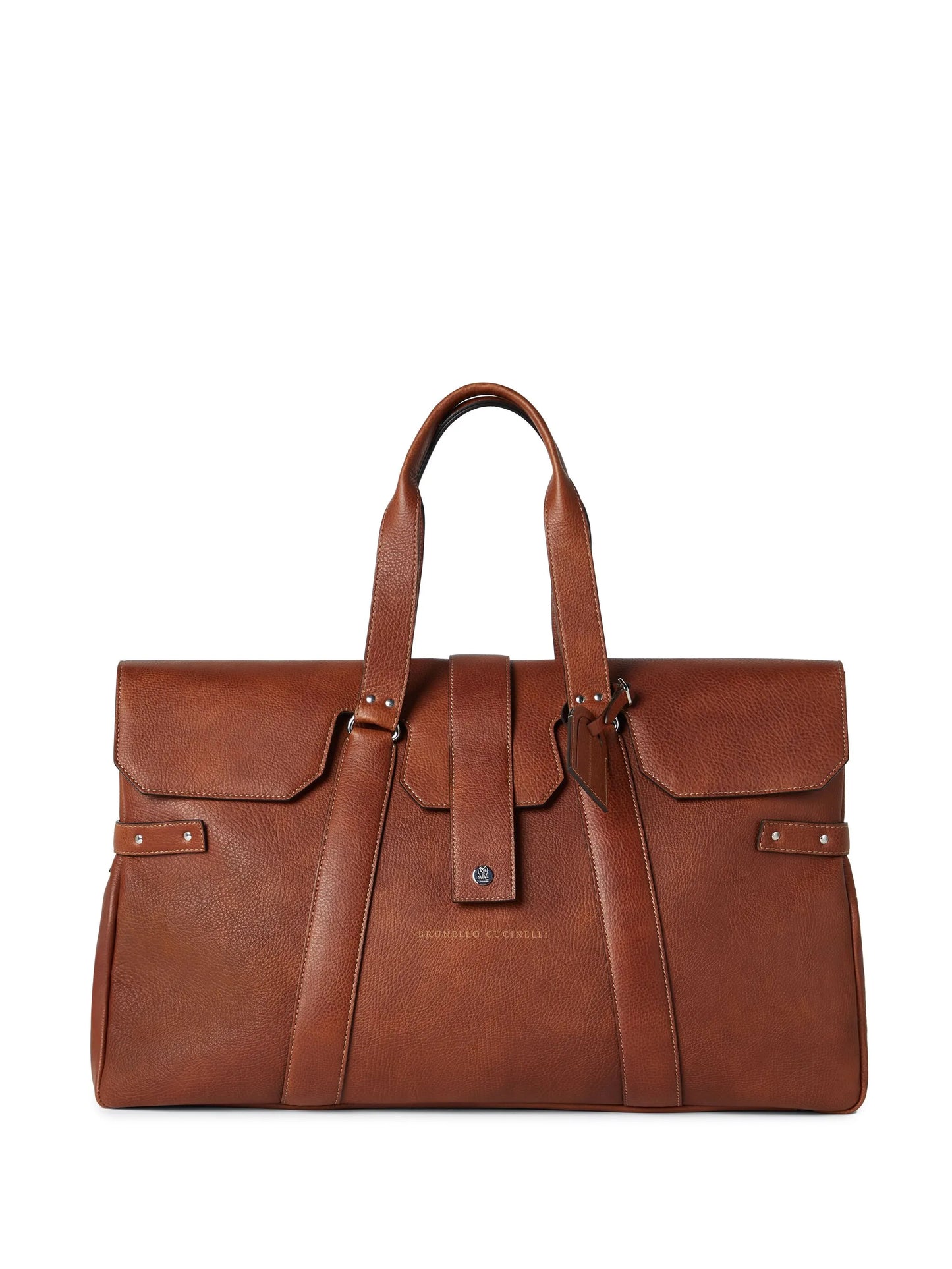 logo-print pebble-texture holdall bag