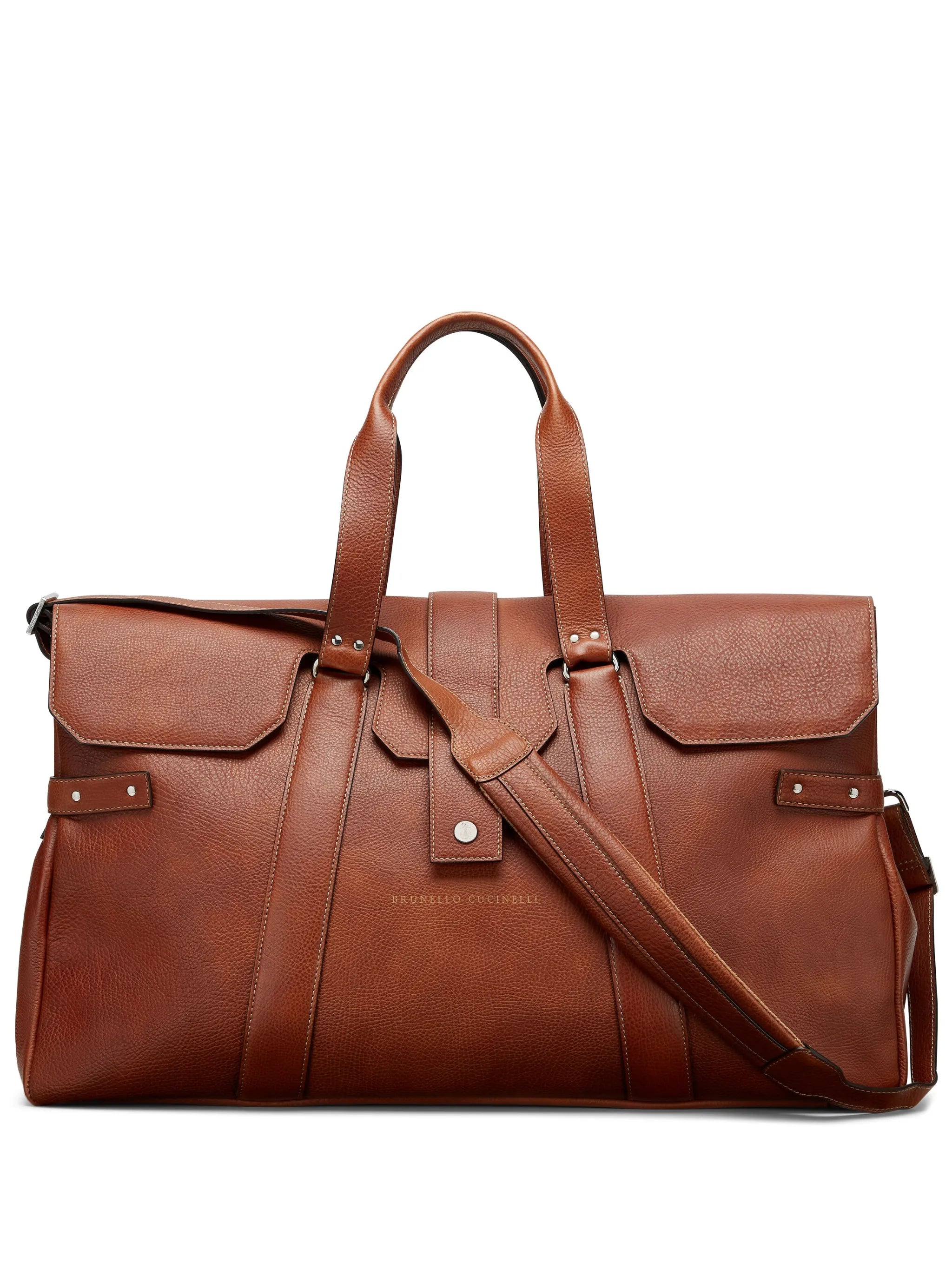 logo-print pebble-texture holdall bag