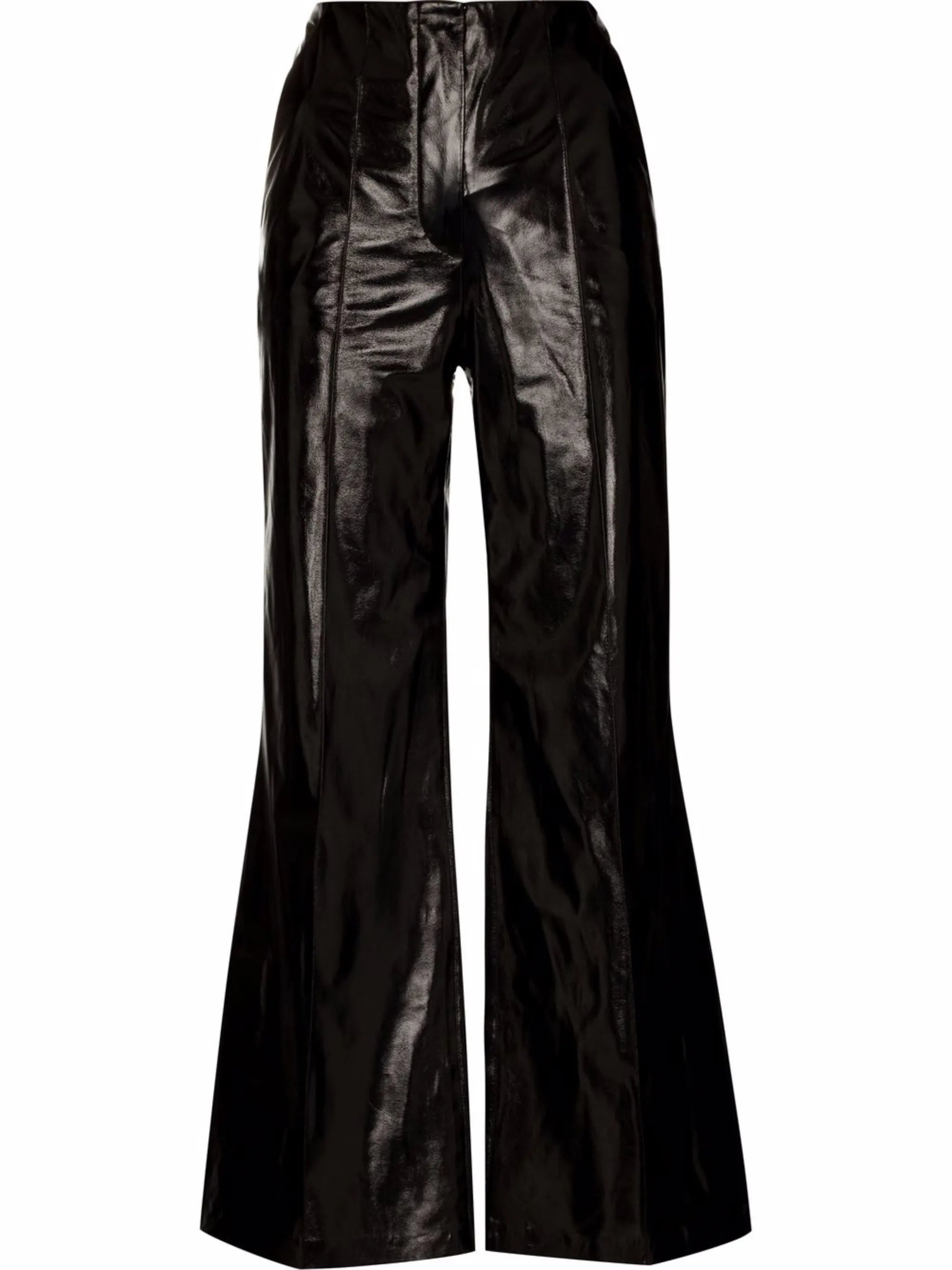 Jayne coated flared trousers