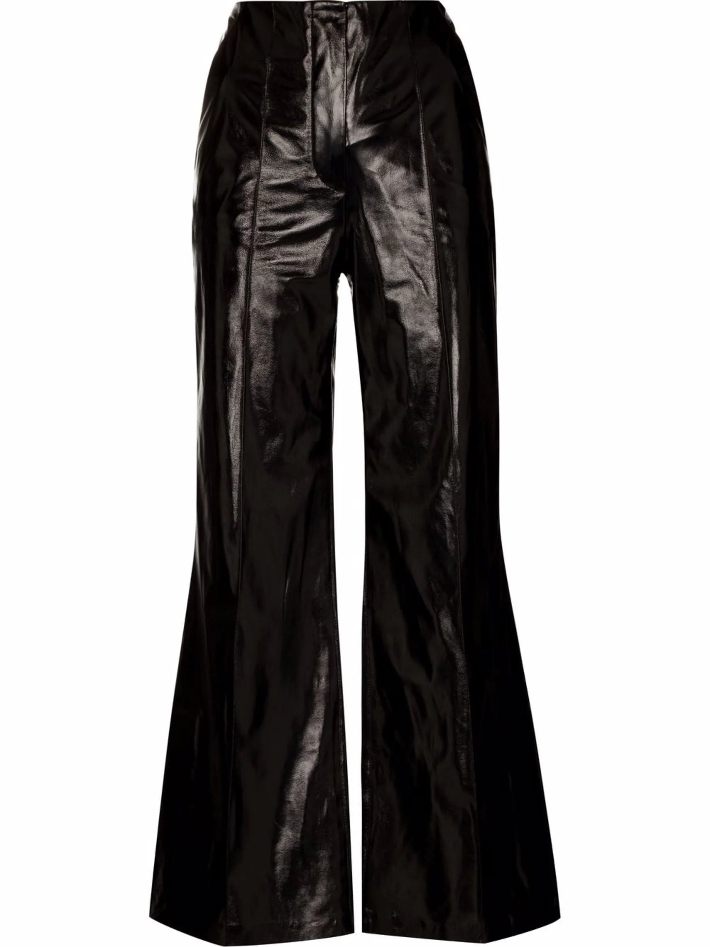 Jayne coated flared trousers