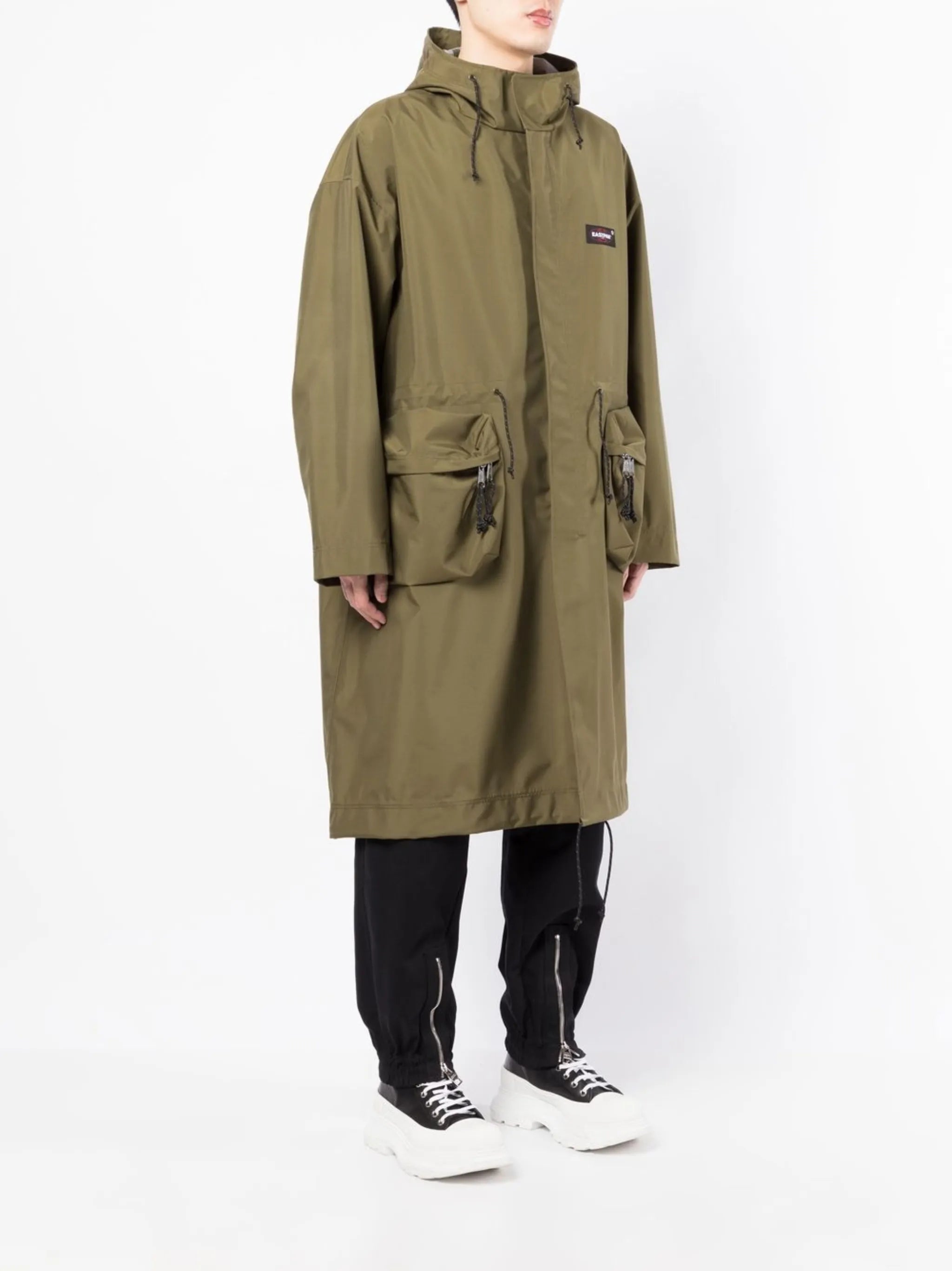 x Eastpak patch-pocket parka coat