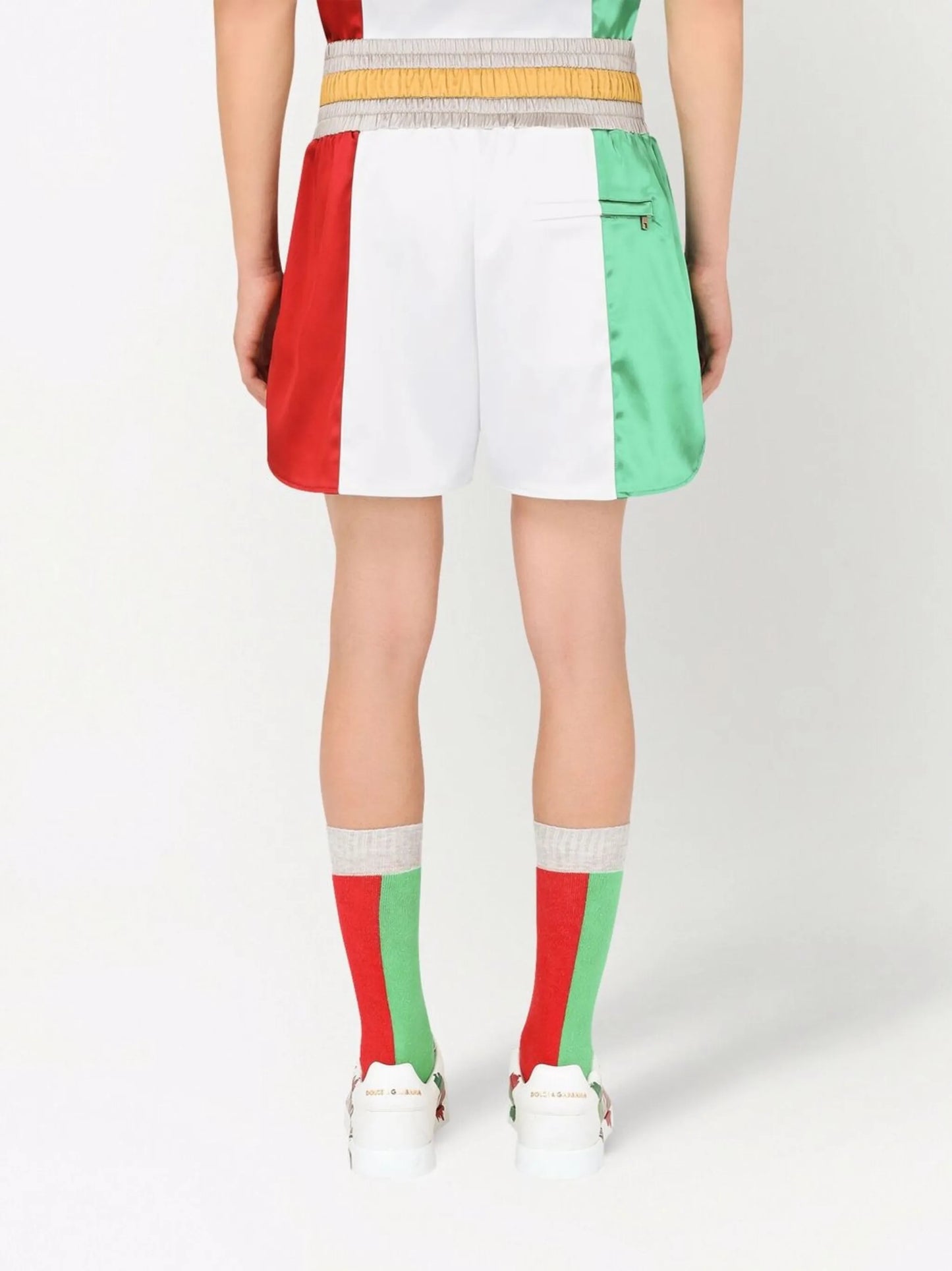 Italia colour-block shorts