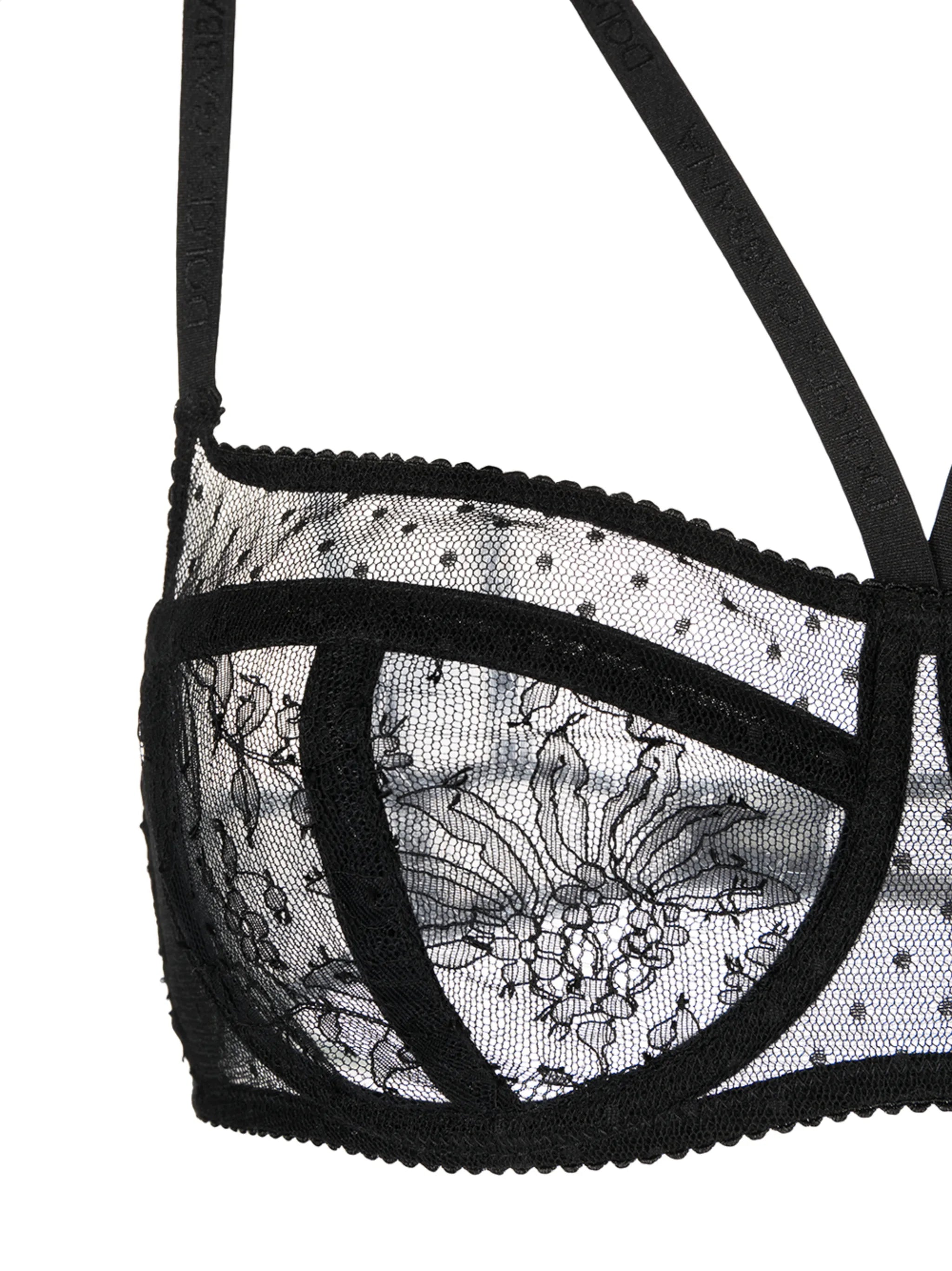 floral-lace balcony bra