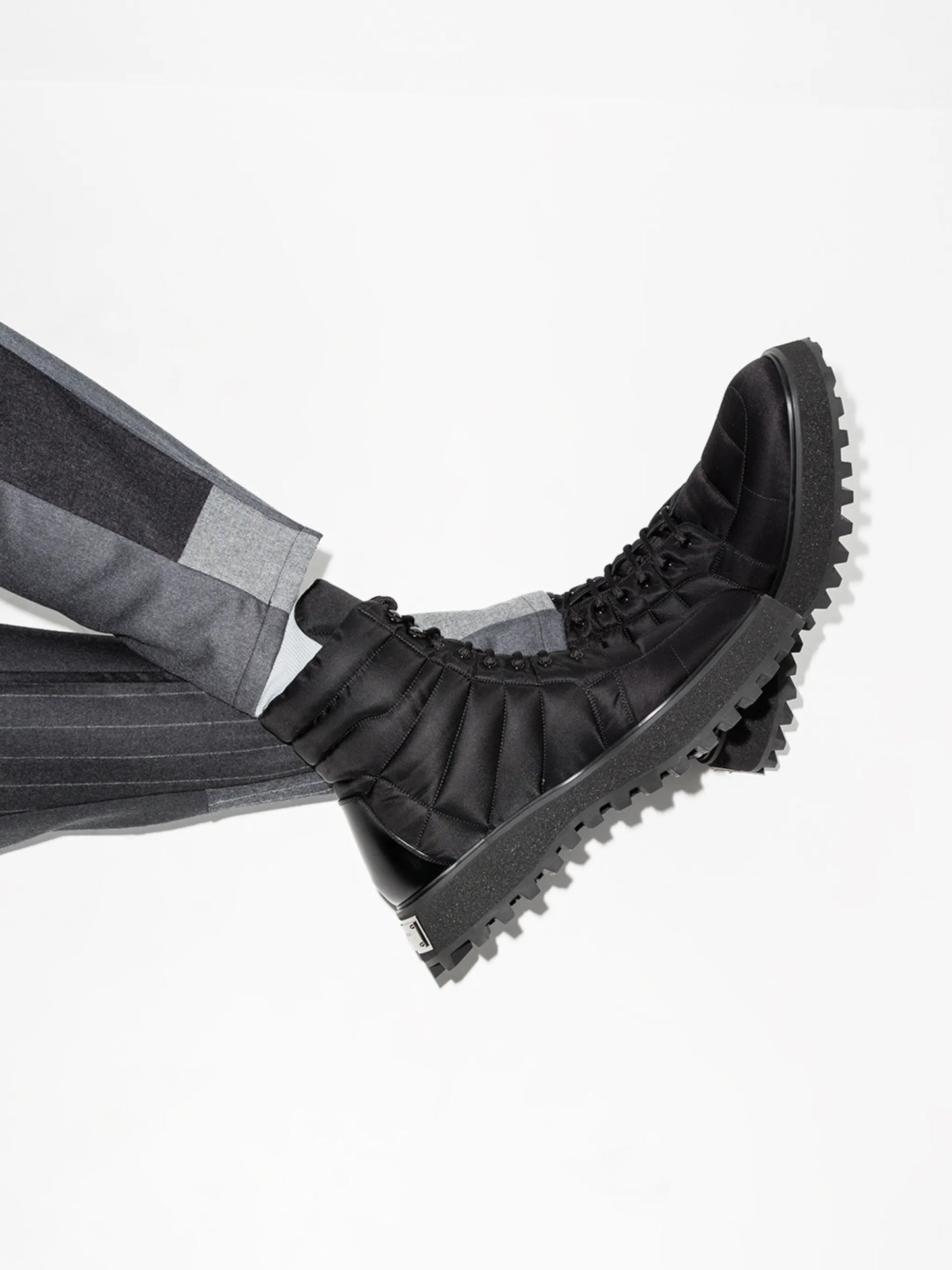 quilted leather ankle boots