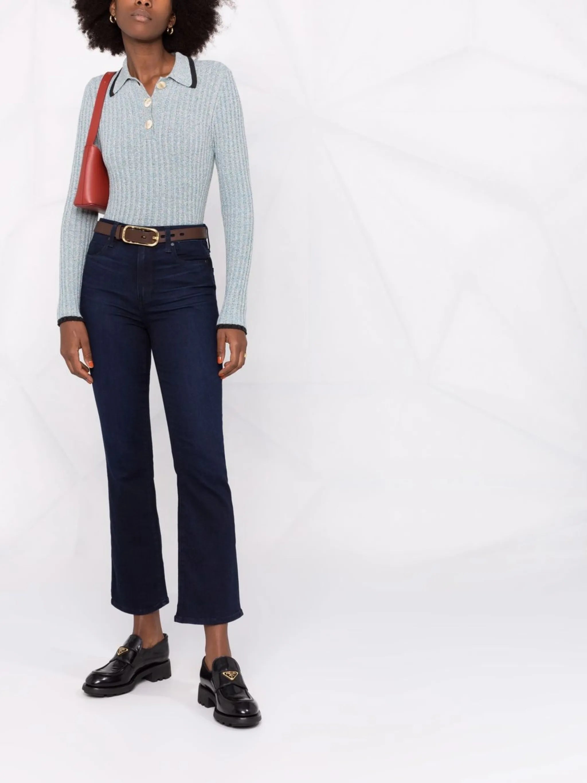 cropped denim jeans