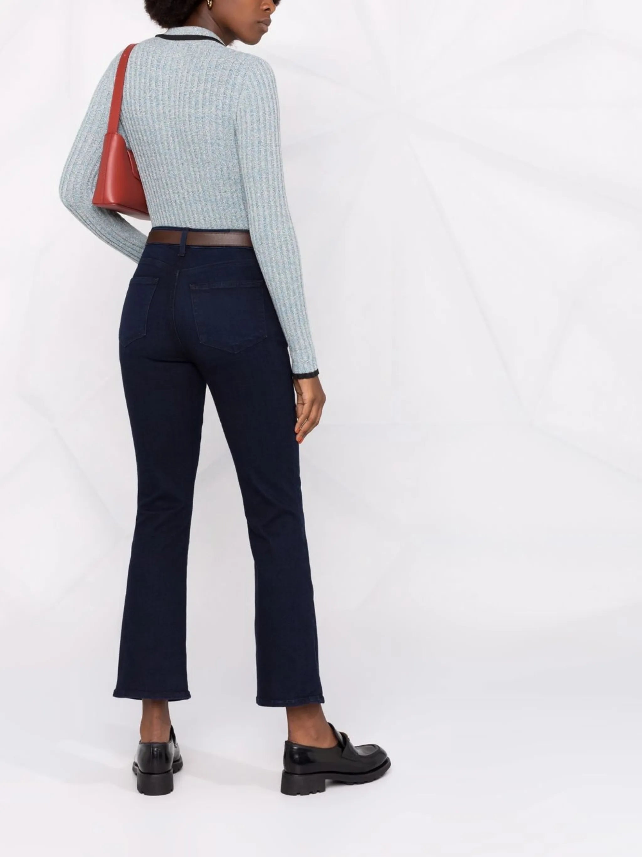 cropped denim jeans