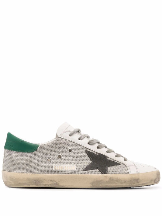 Super-Star trainers in light silver mesh with gray star