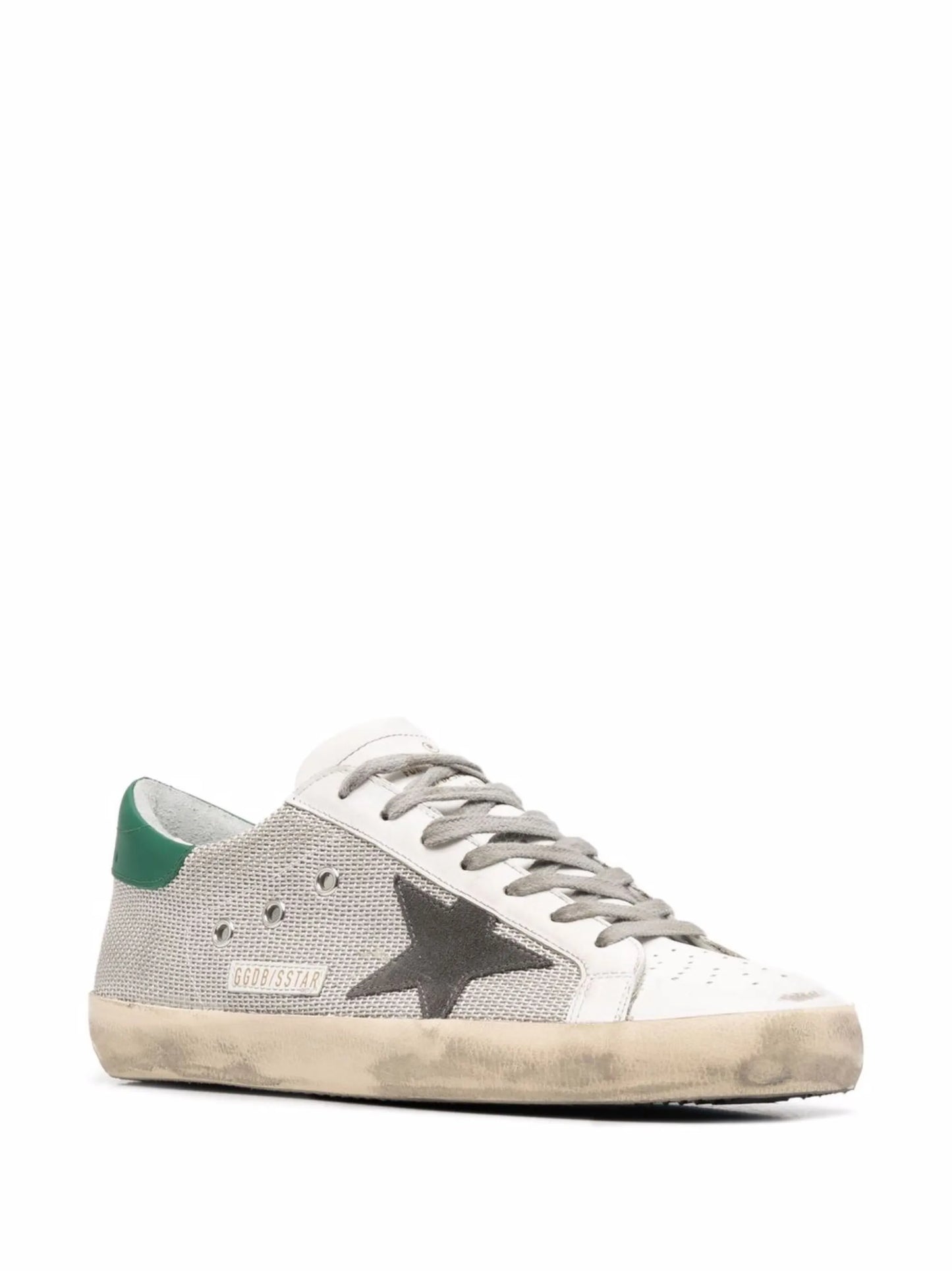 Super-Star trainers in light silver mesh with gray star