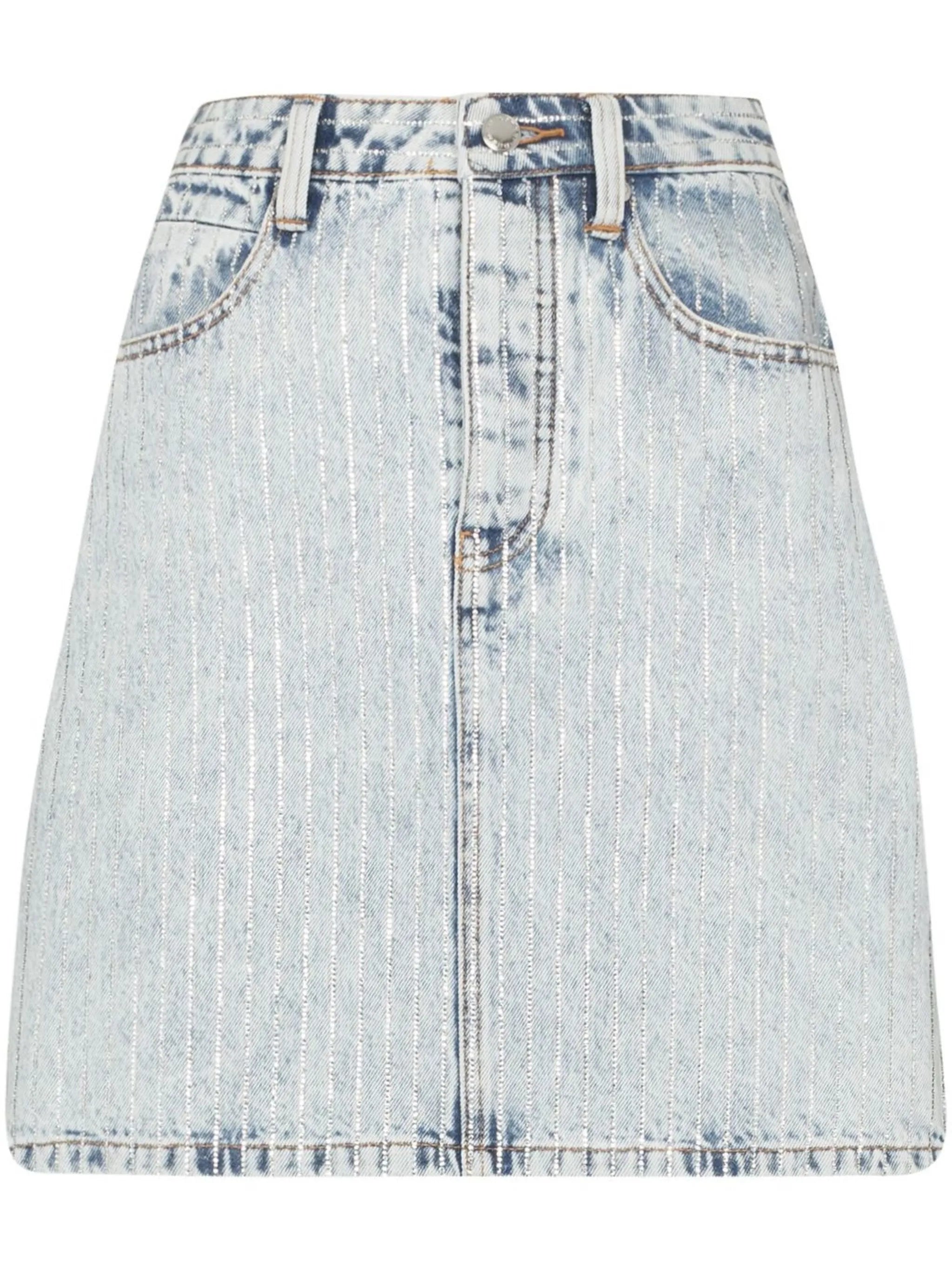 pinstripe-pattern A-line skirt