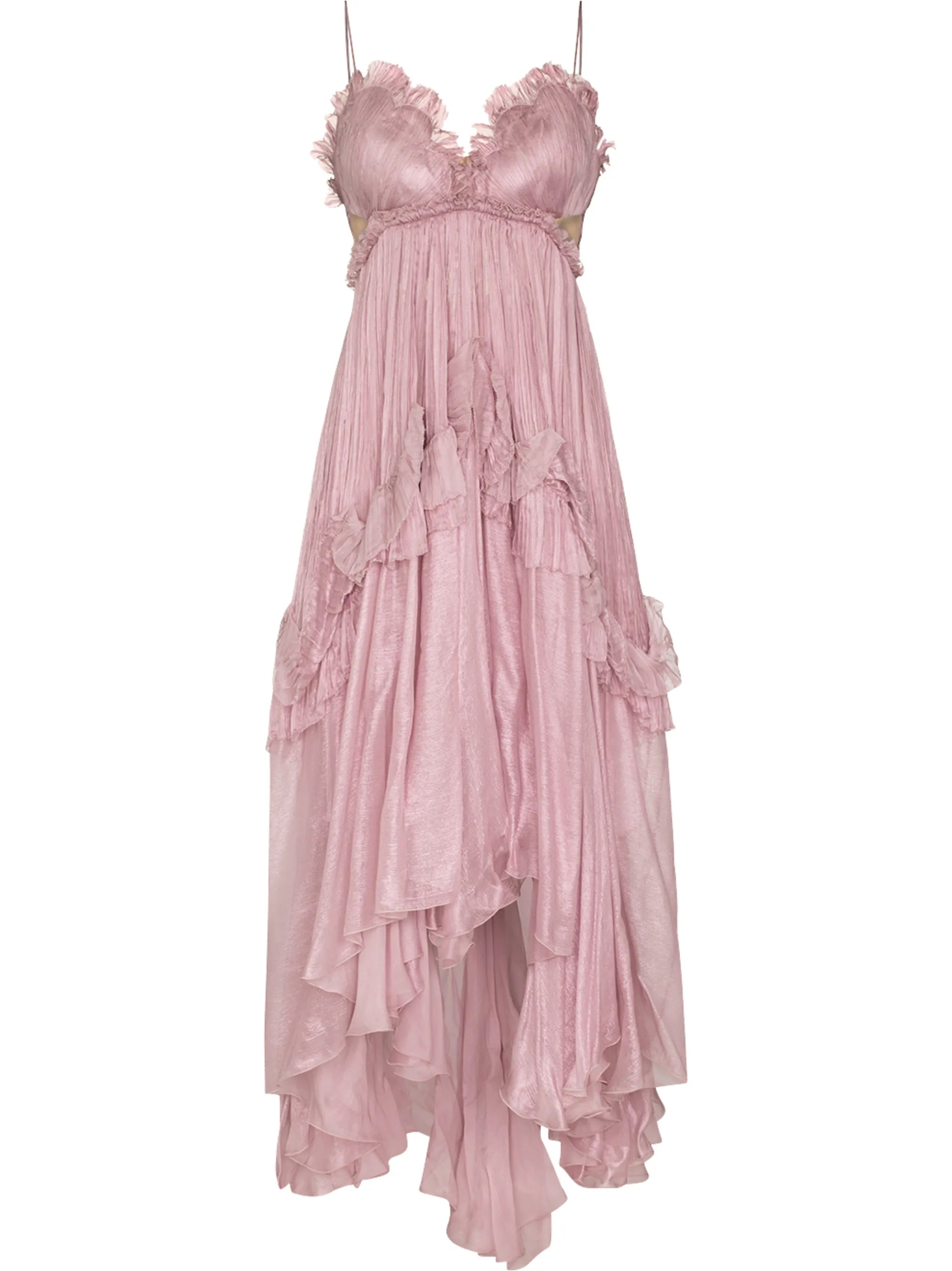 Zahara ruffe-trim dress