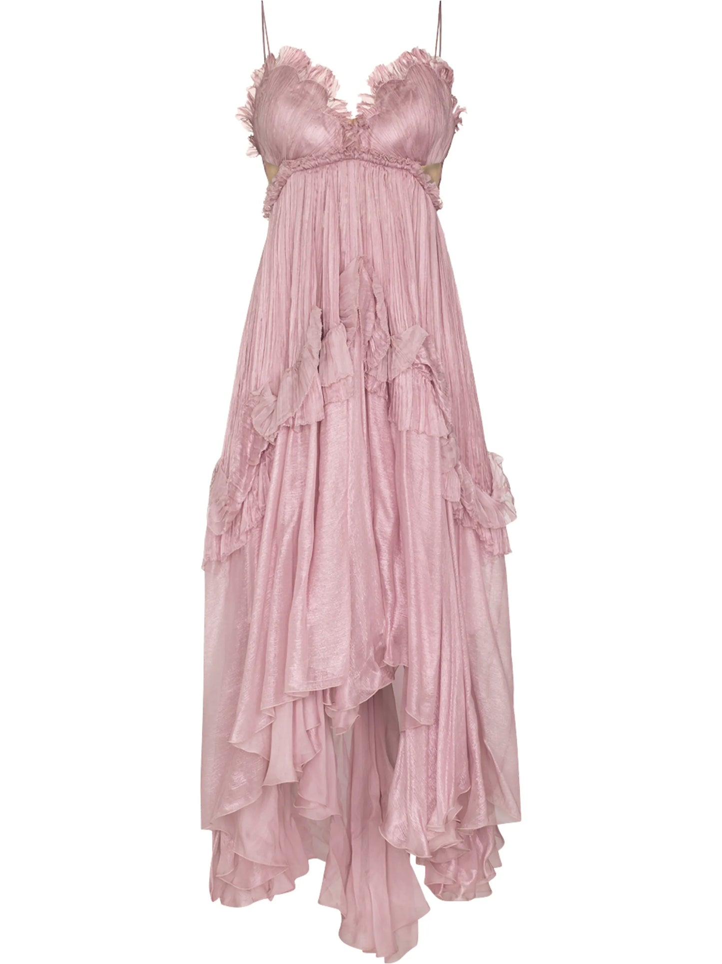 Zahara ruffe-trim dress