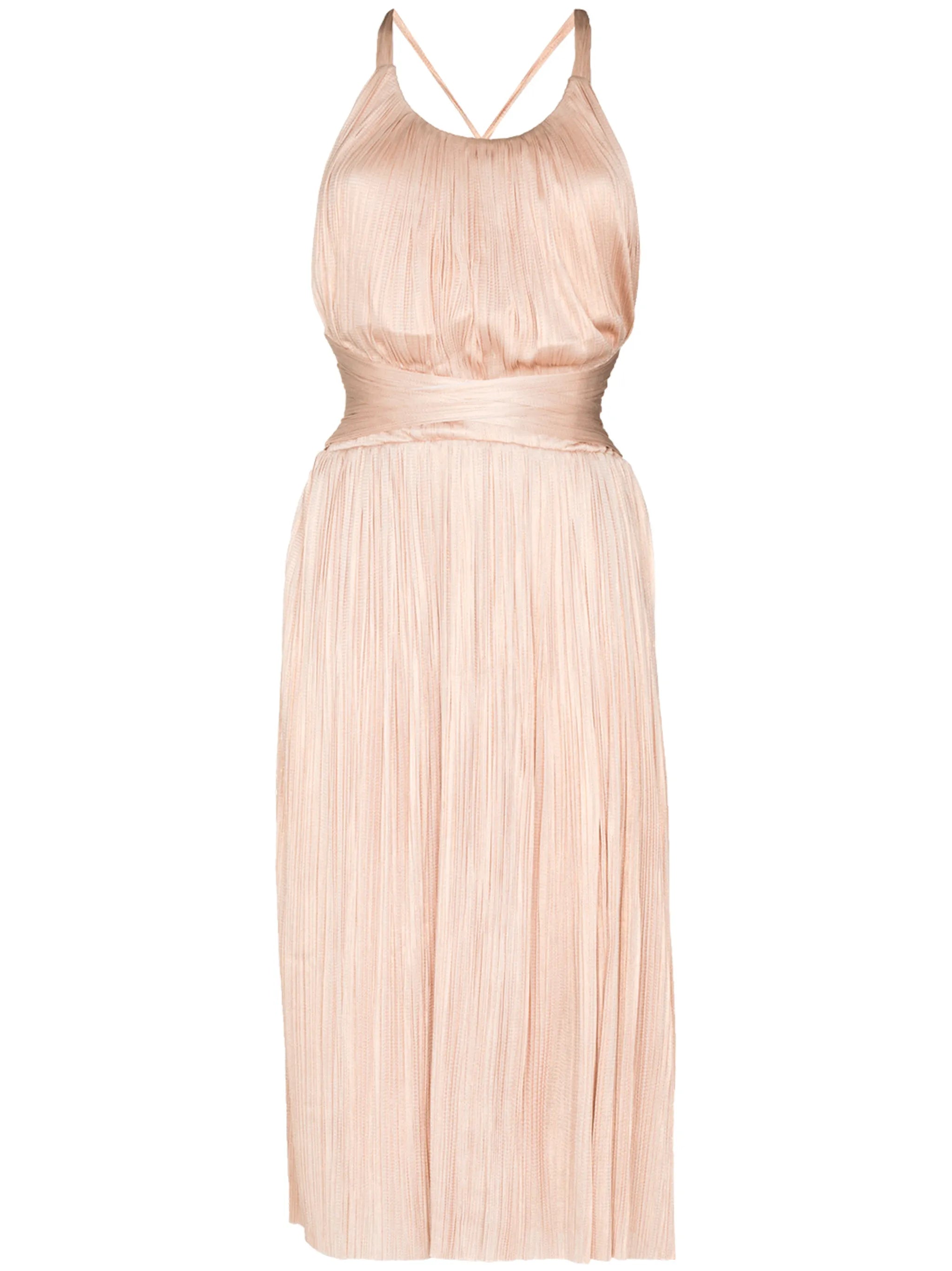 Hera pleated silk-tulle dress