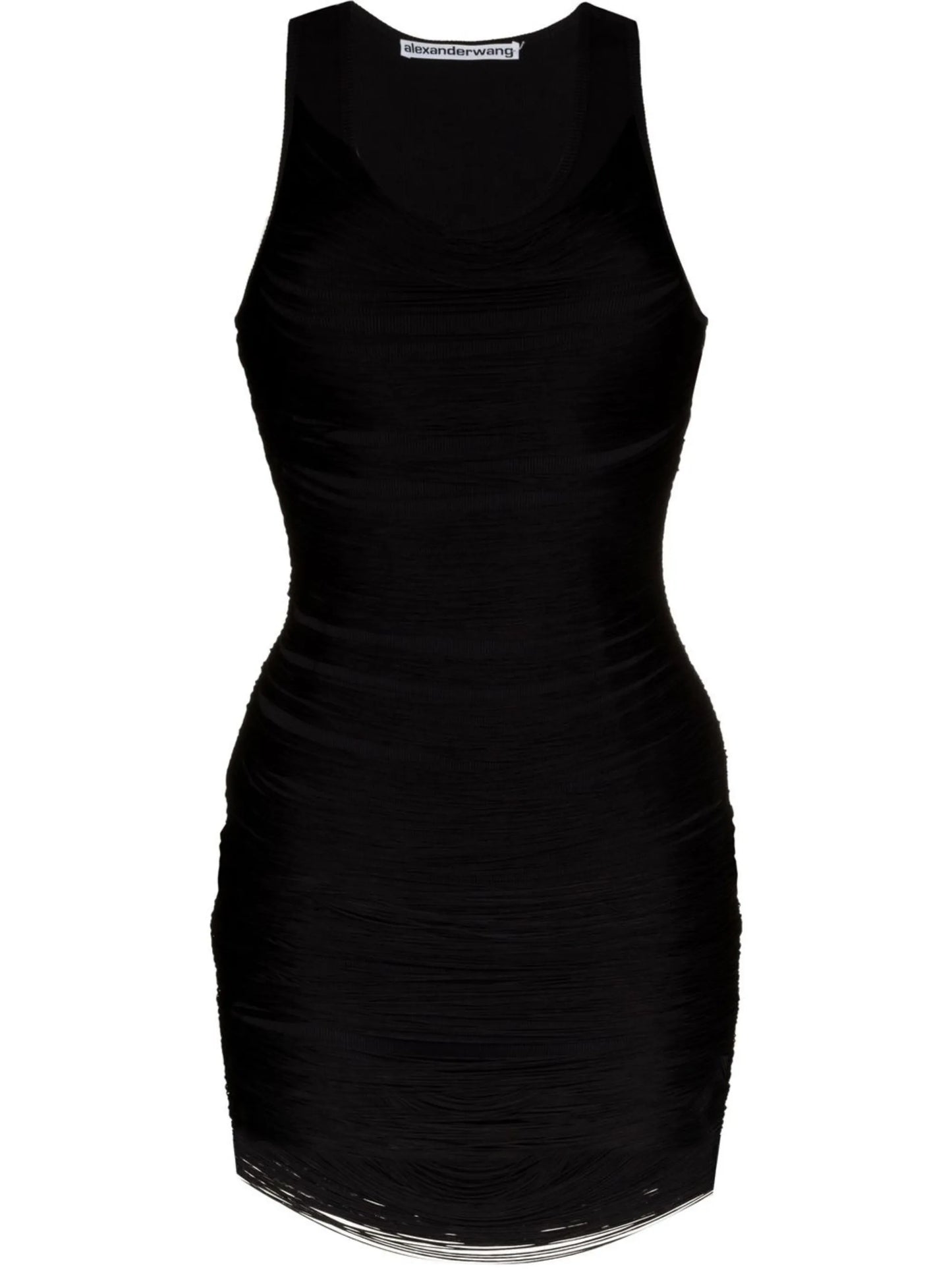 fringed scoop-neck minidress