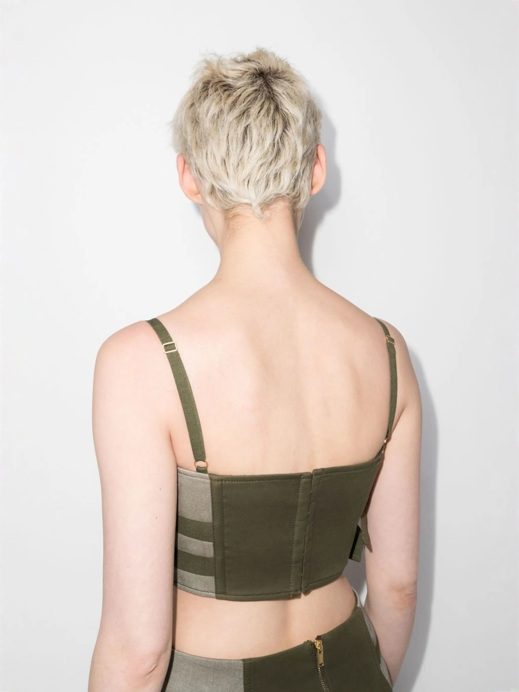 sweetheart-neck cropped corset