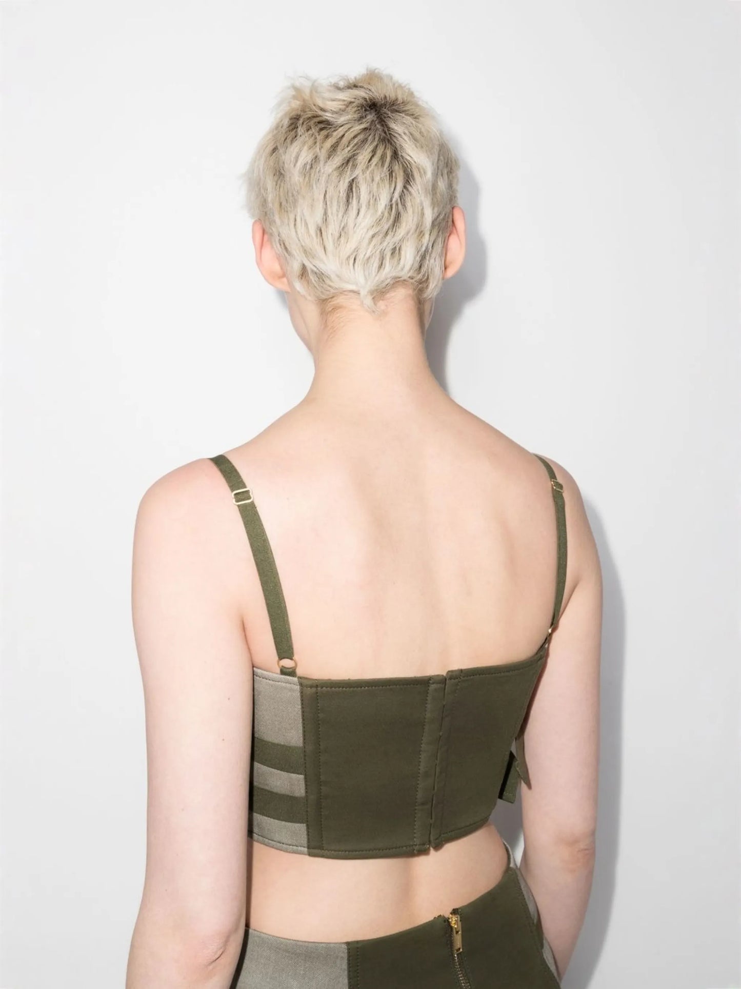 sweetheart-neck cropped corset