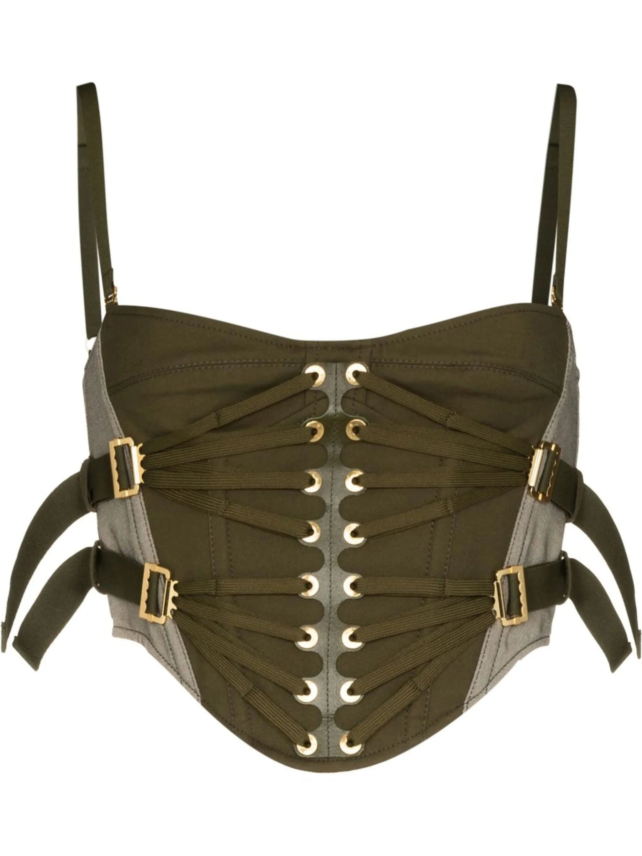 sweetheart-neck cropped corset