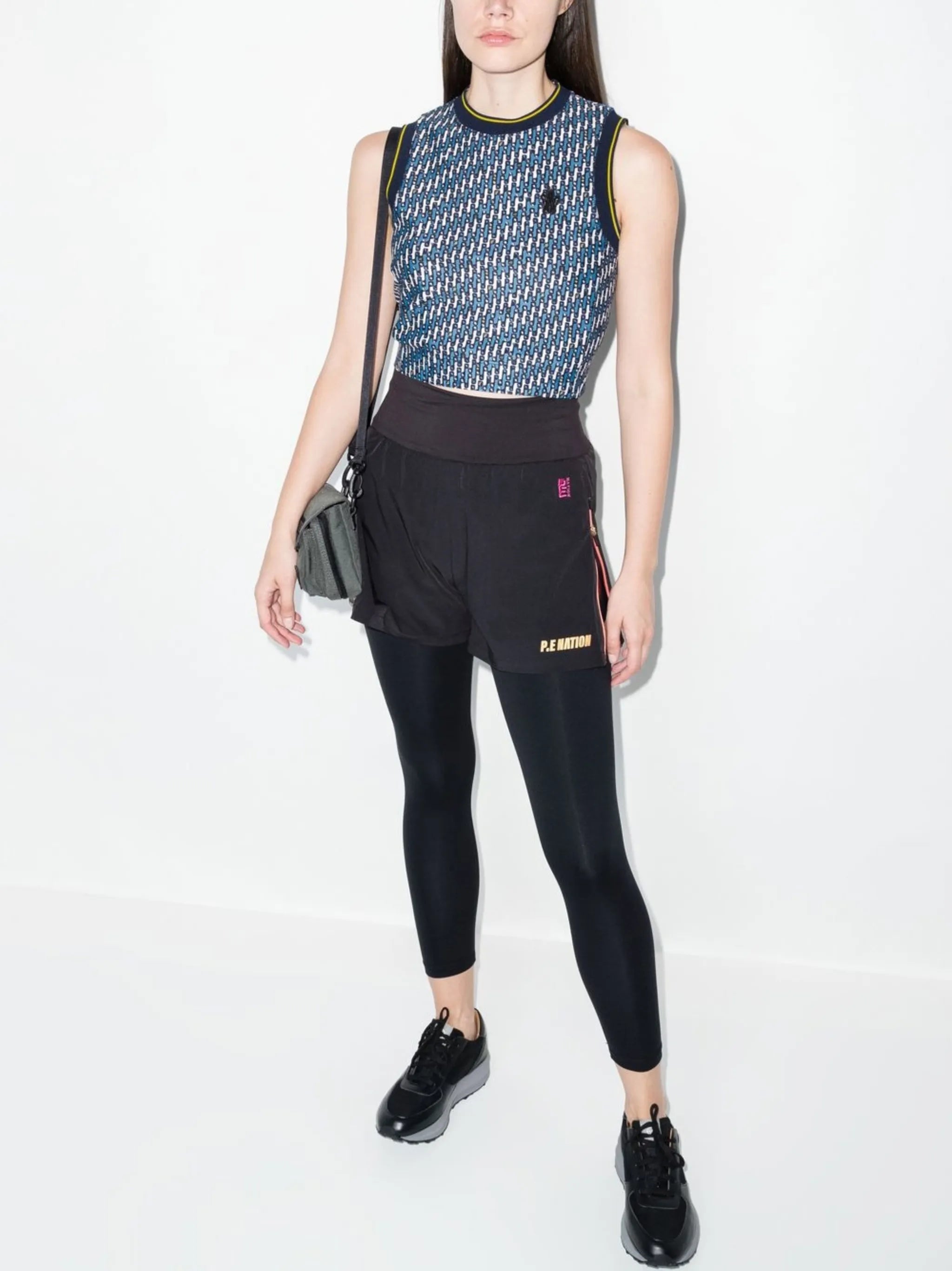wave-print tank top