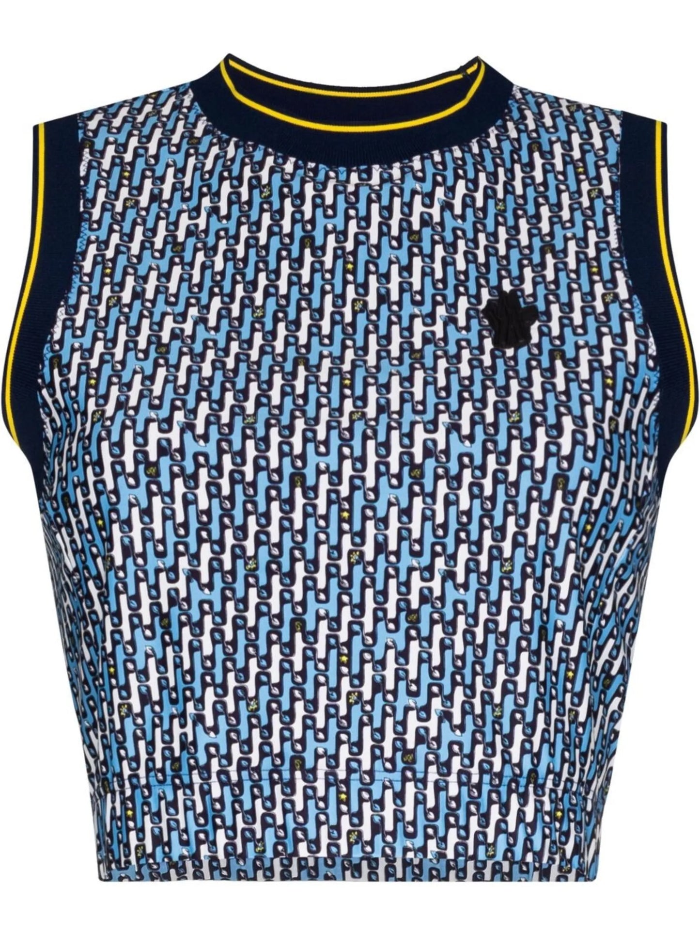 wave-print tank top