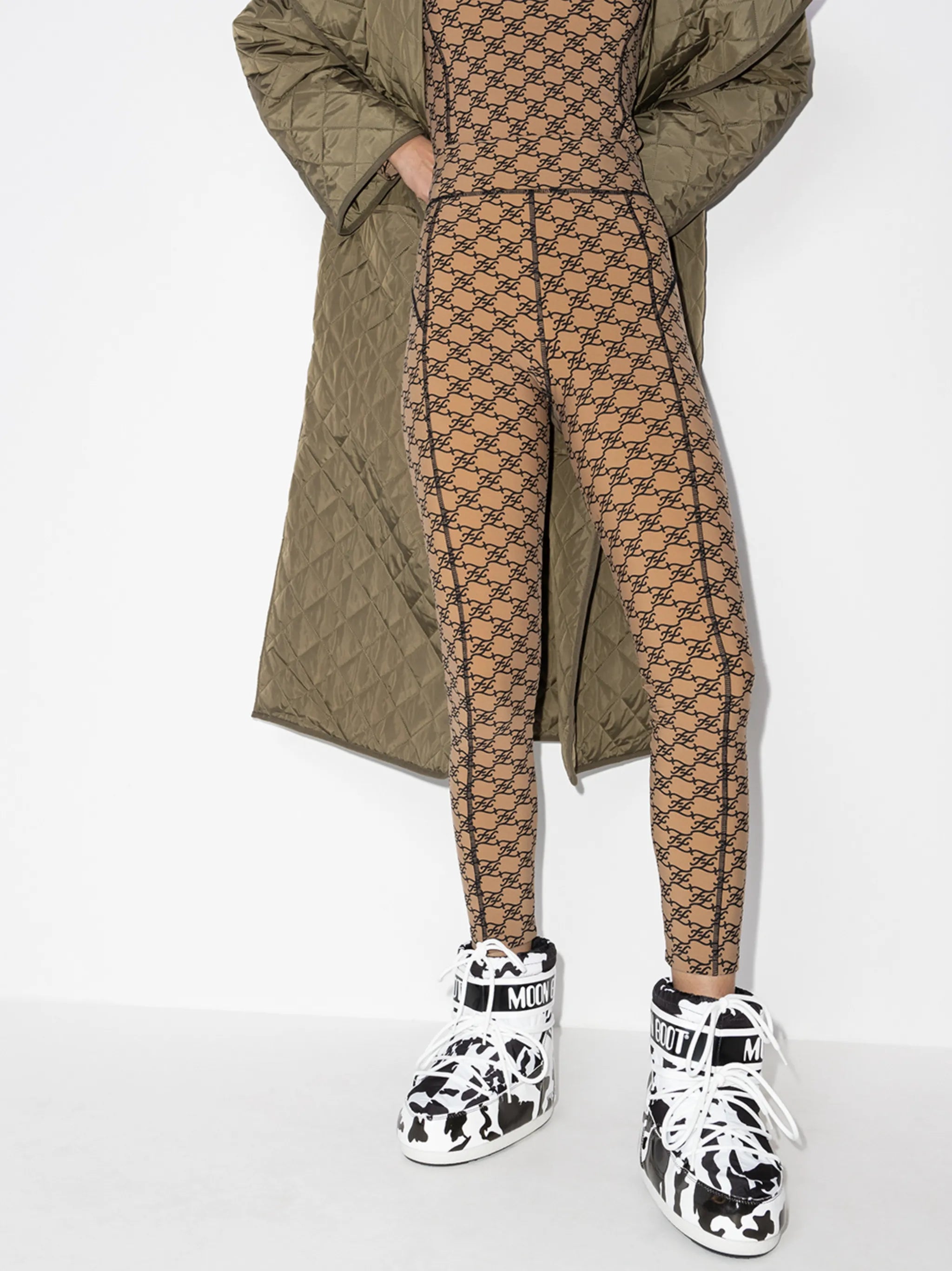 Karligraphy logo-print leggings