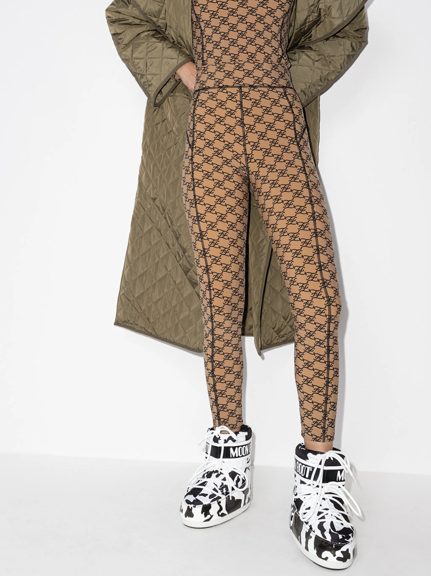 Karligraphy logo-print leggings