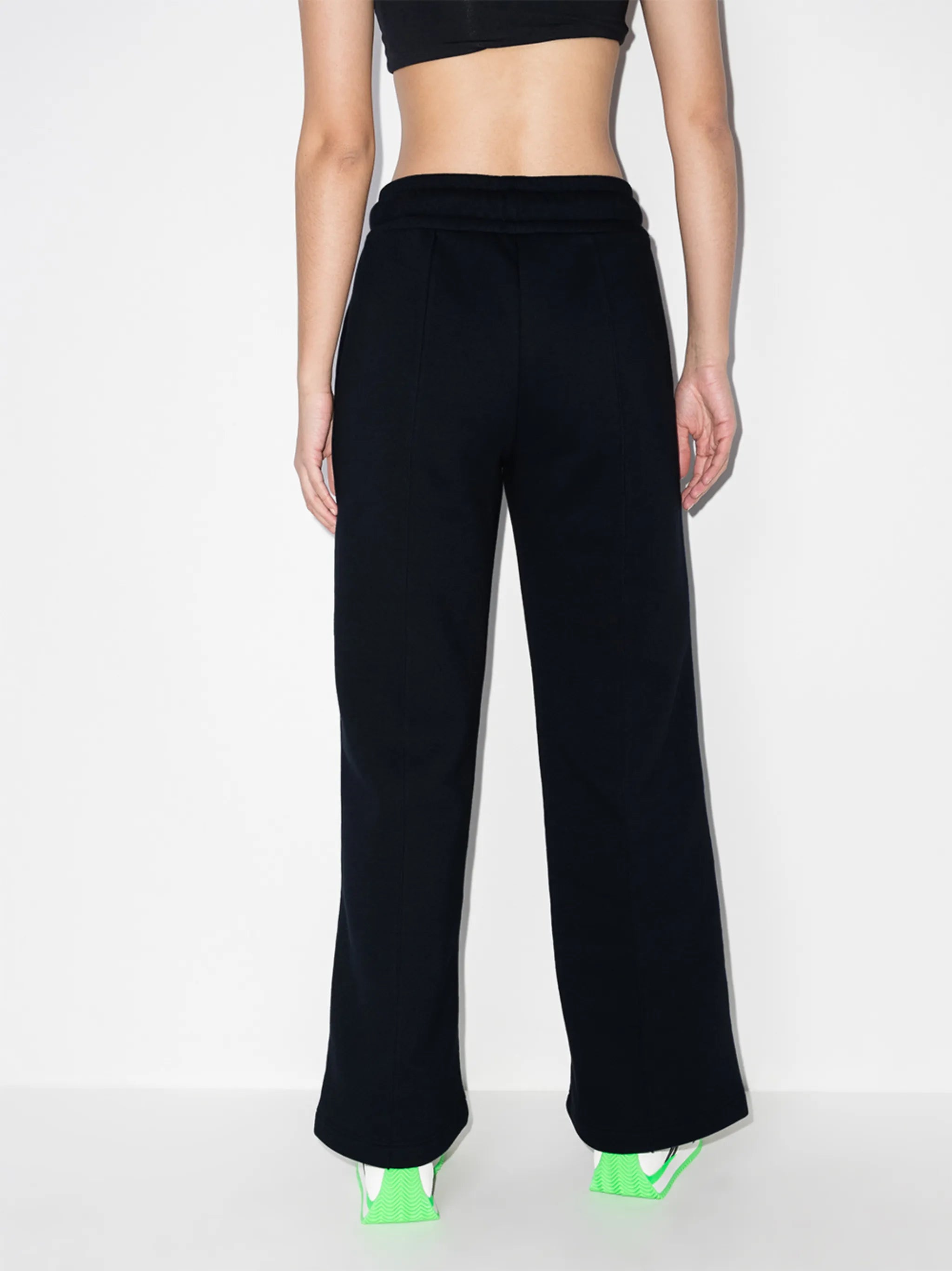 Karligraphy wide-leg track pants