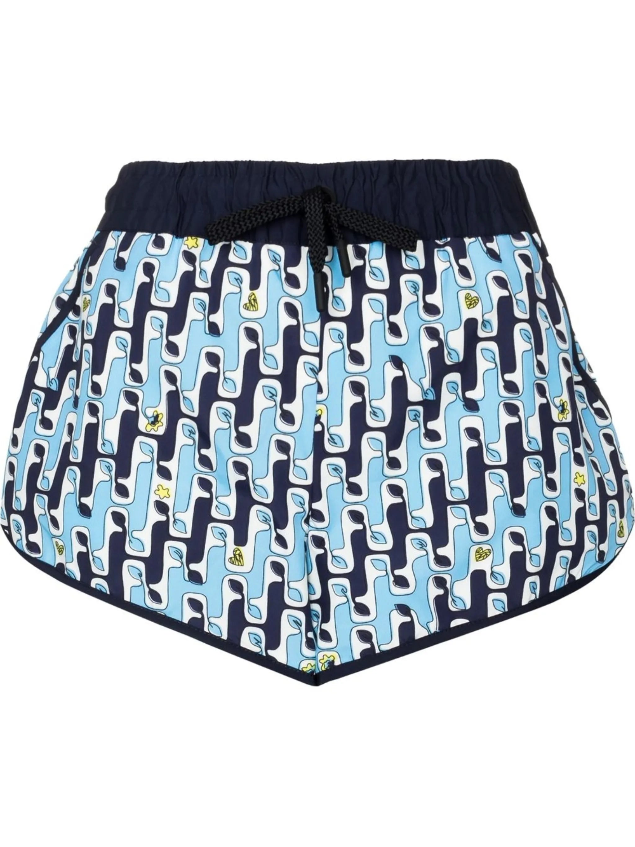 graphic-print running shorts