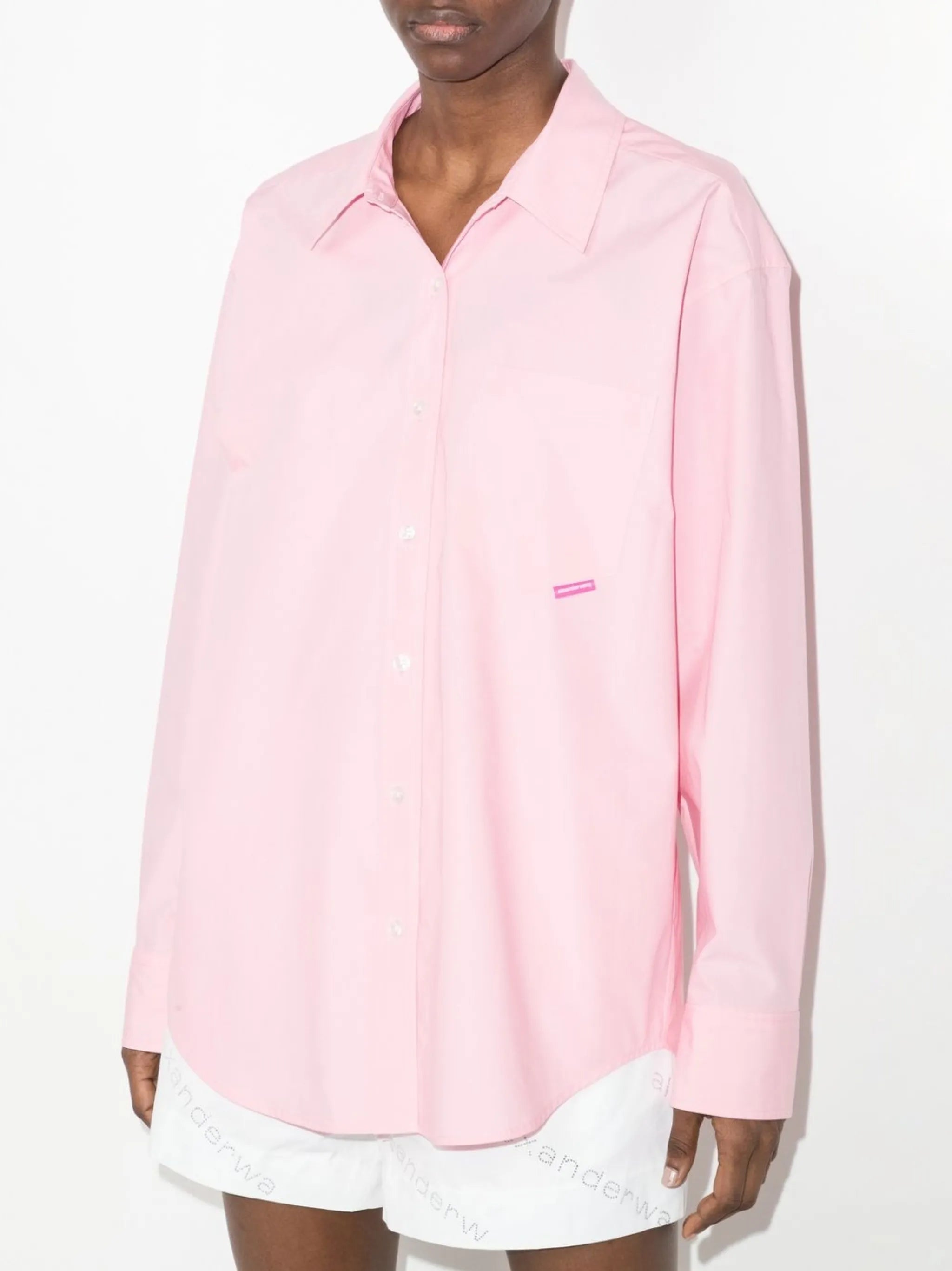 logo tag long-sleeved shirt