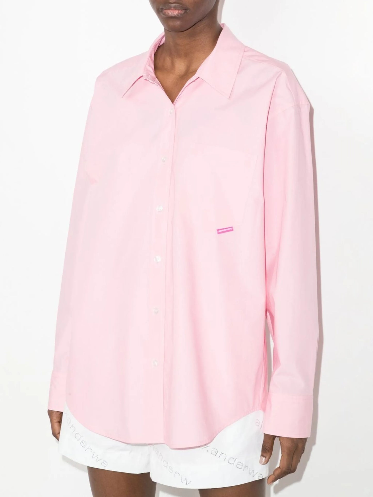 logo tag long-sleeved shirt