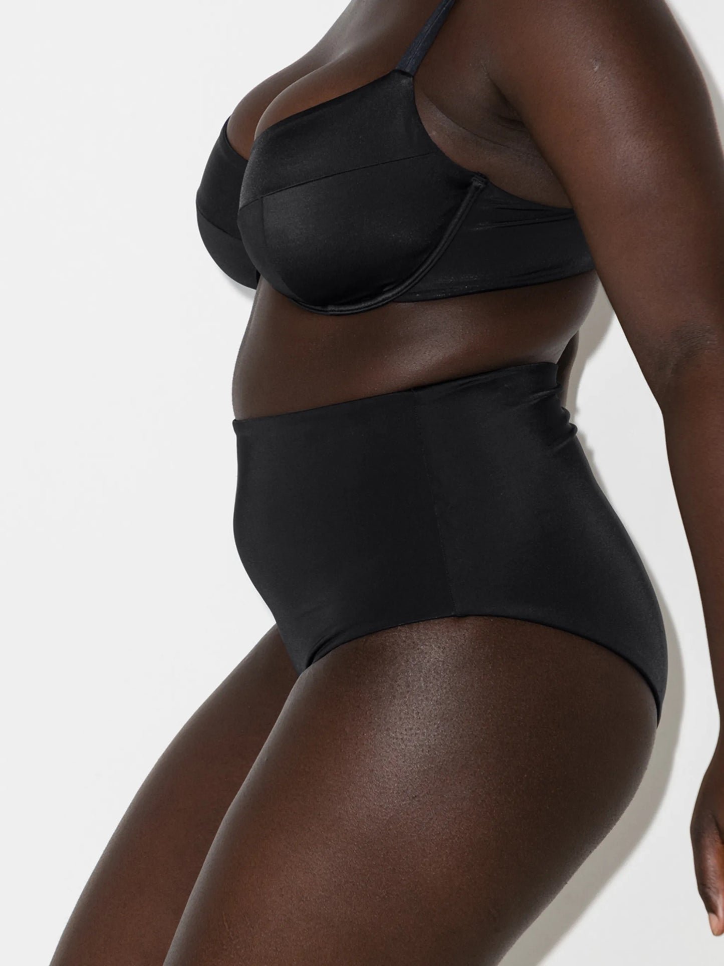 The Rise high-waist bikini bottoms